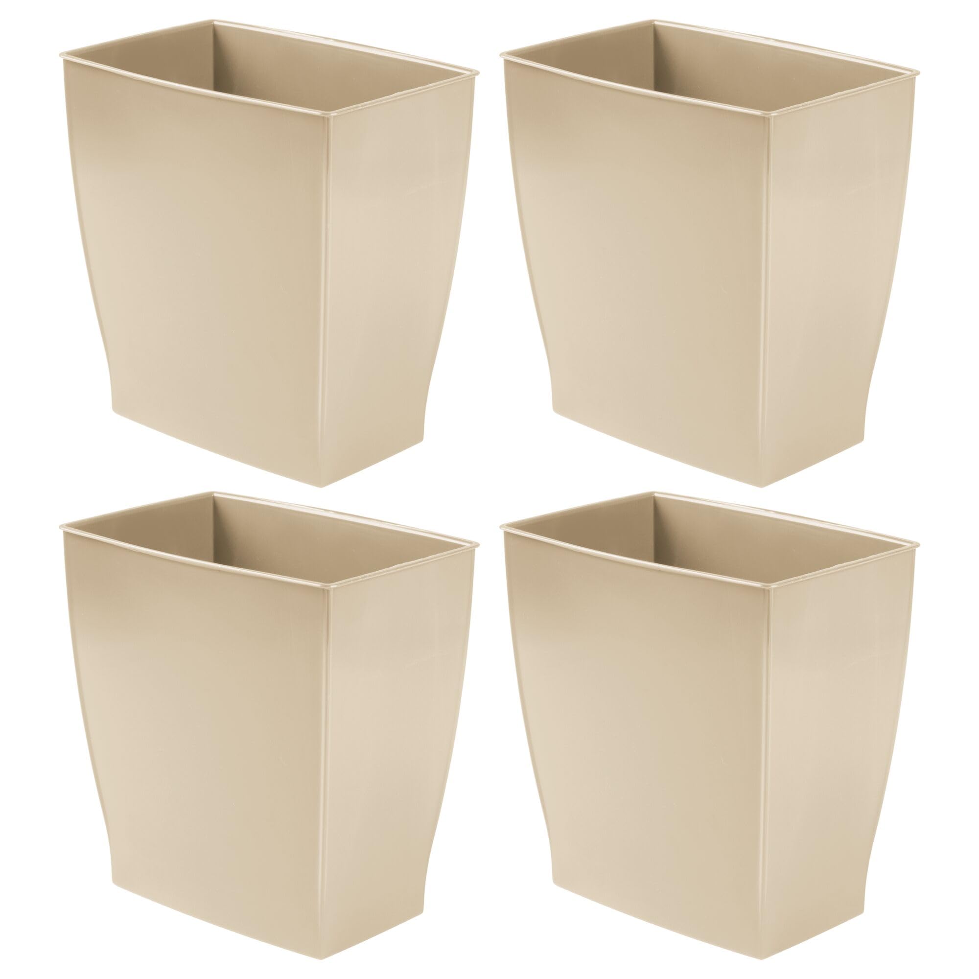 Small Plastic Bathroom Trash Can (4 Count)