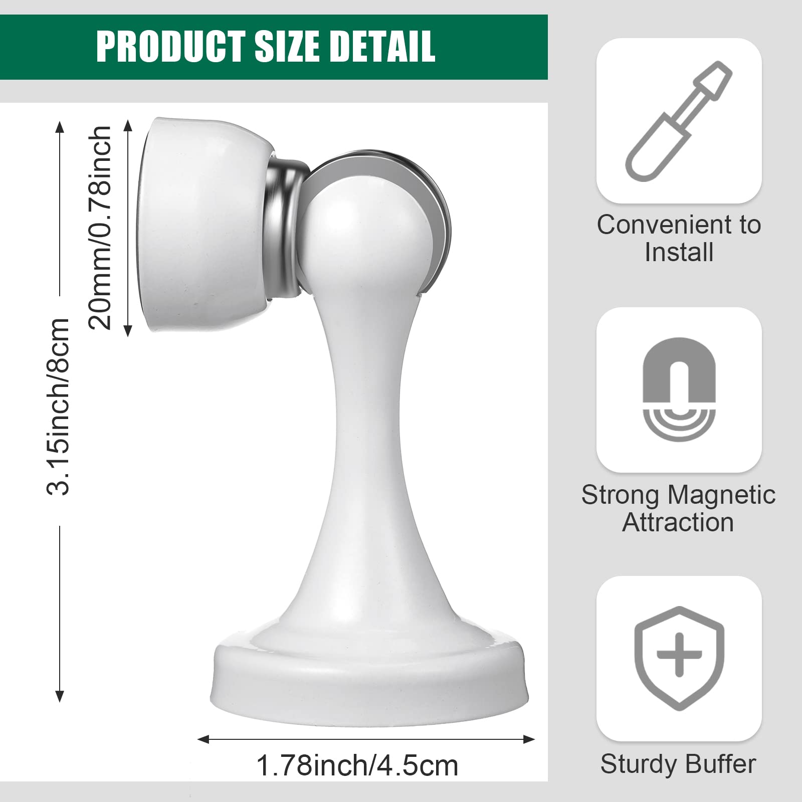 8 Pcs Magnetic Door Stopper