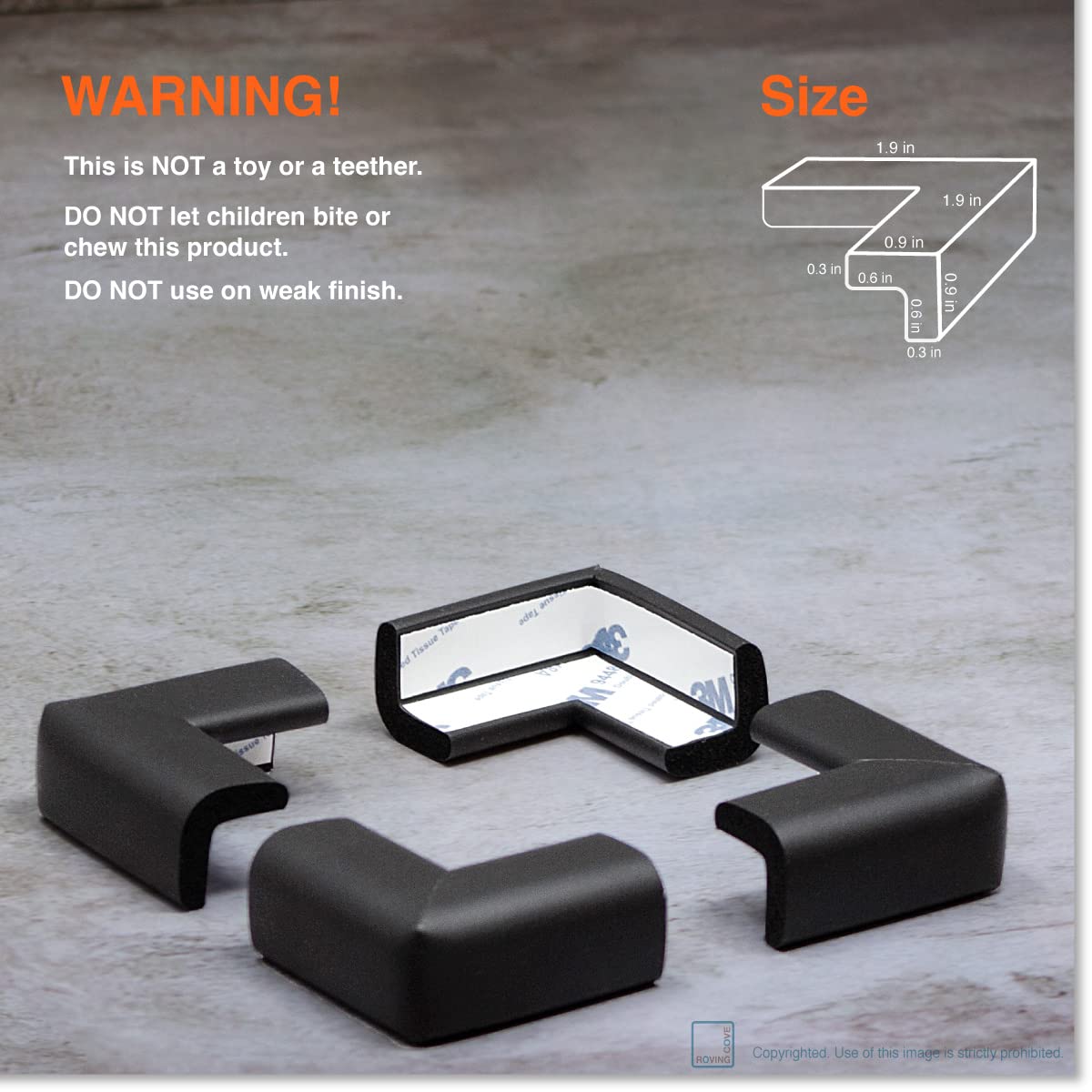 Slimfit Corner Protector for Baby Proofing (8 Count)