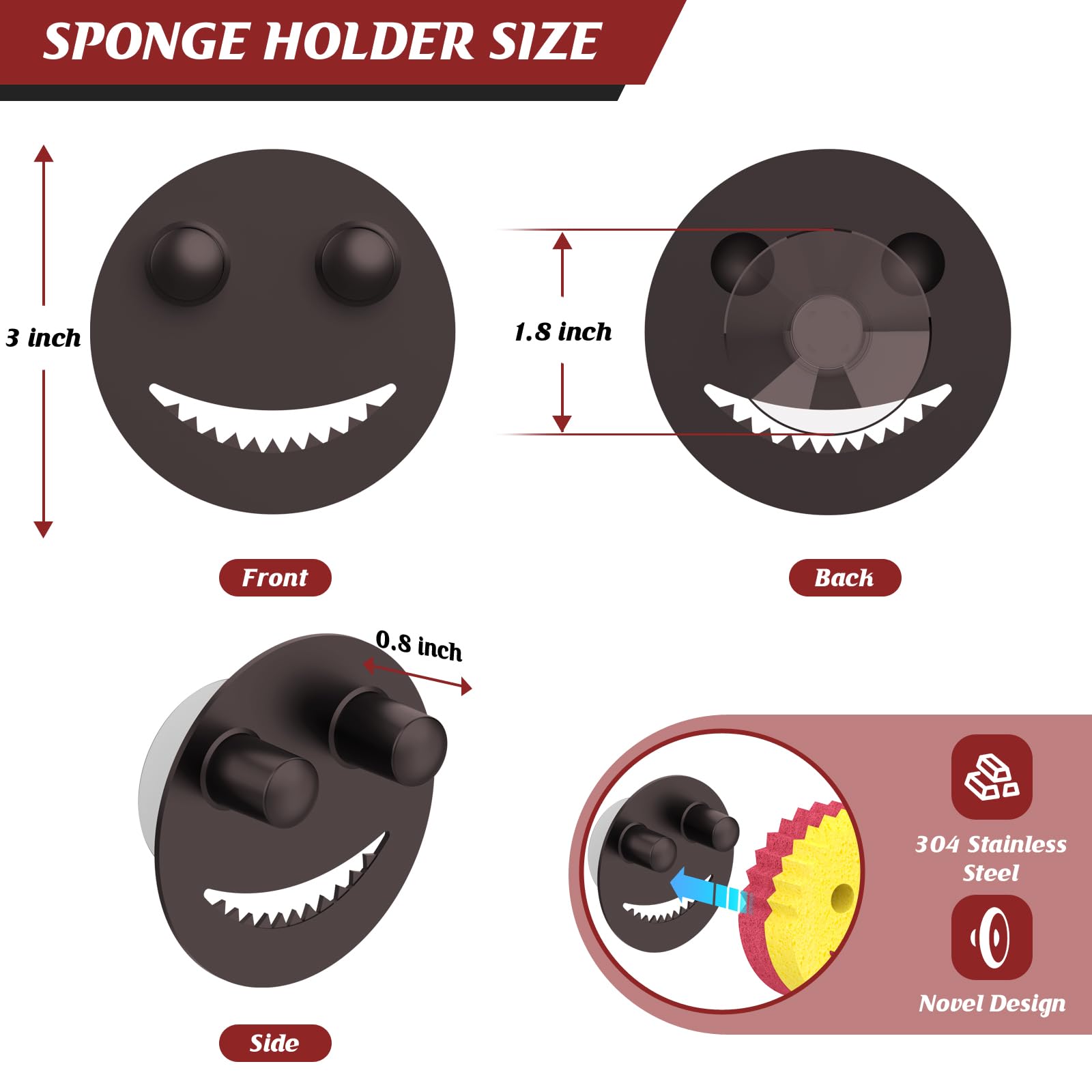 Sponge Holder for Kitchen Sink
