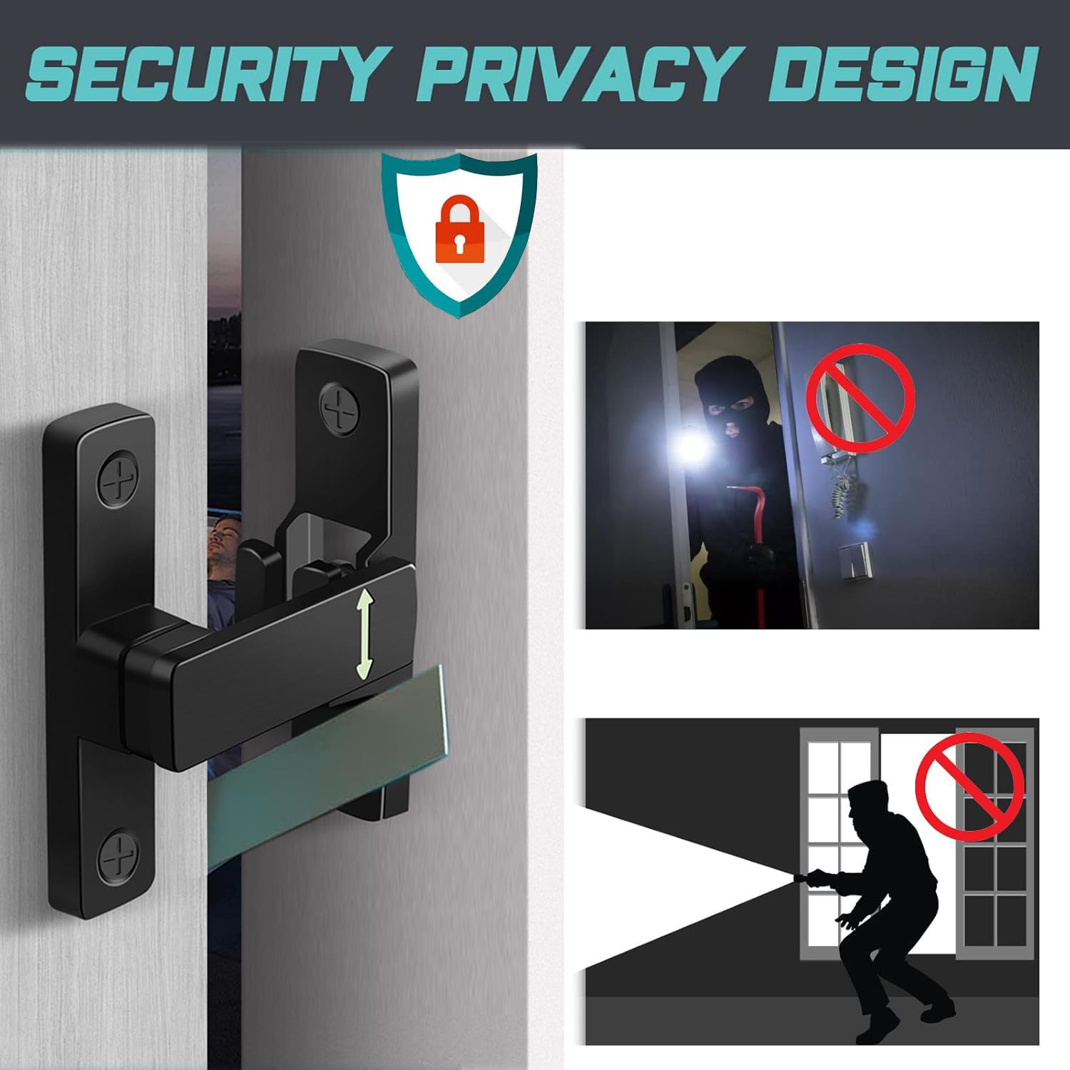 90 180 Degree Barn Door Lock