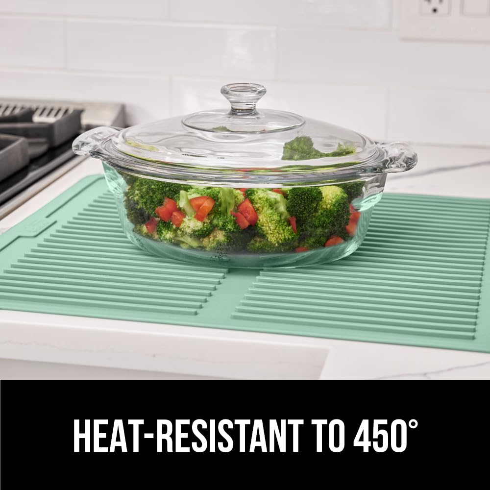 100% BPA Free Patented Silicone Dish Drying Mat for Kitchen Counter
