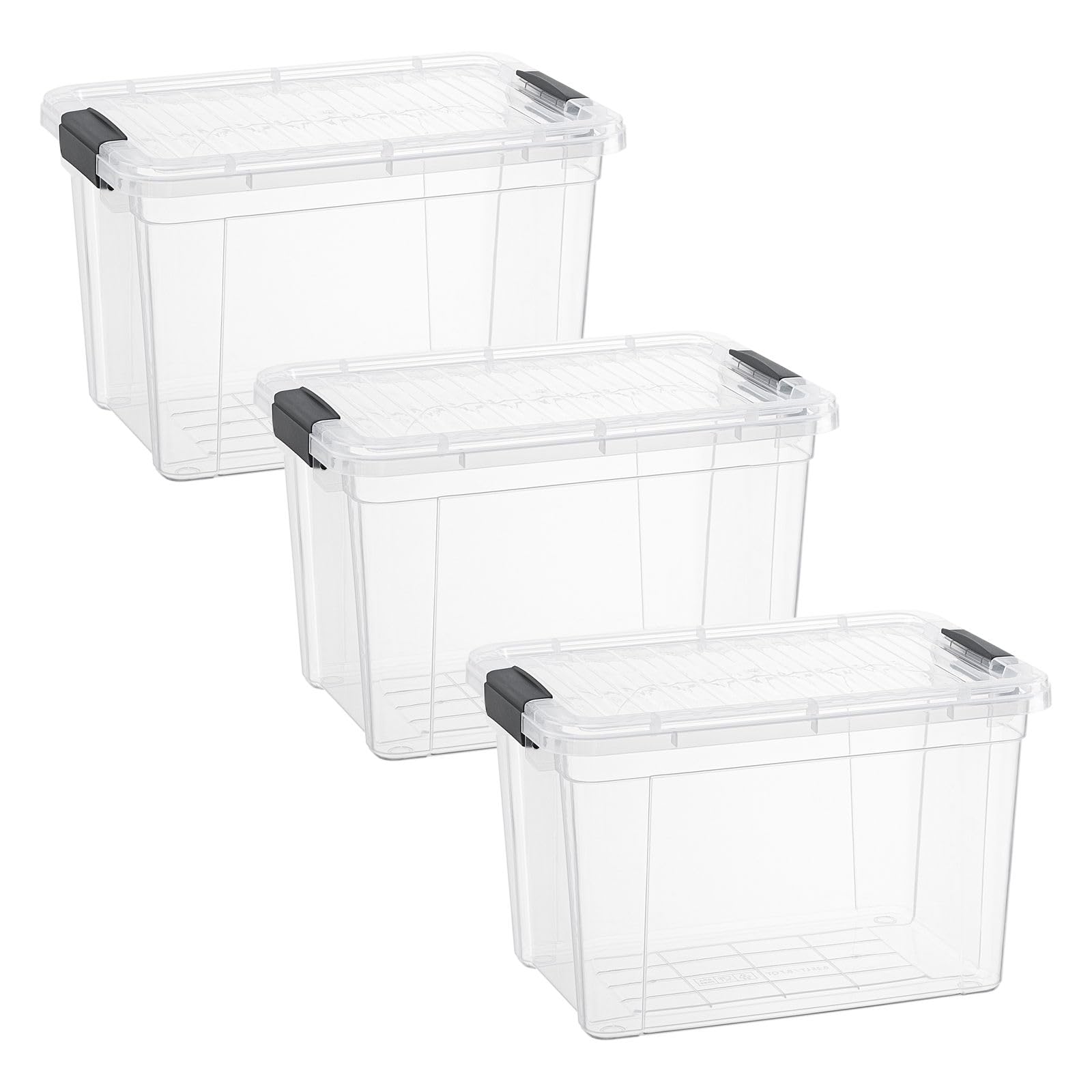 Small Storage Bins with Lids (3 Count)