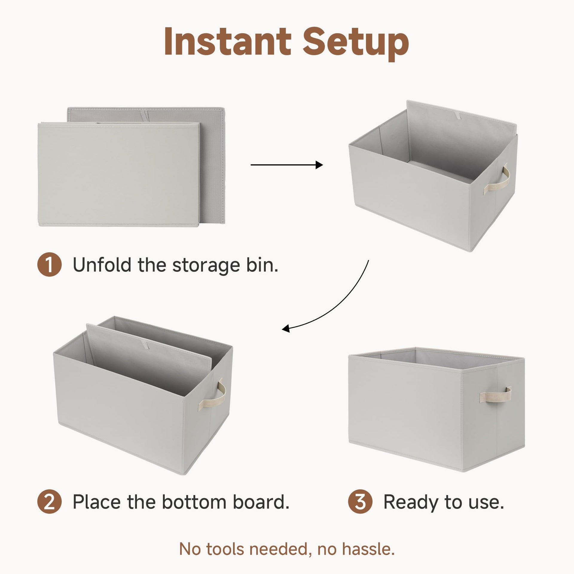 Storage Baskets for Shelves (3 Count)