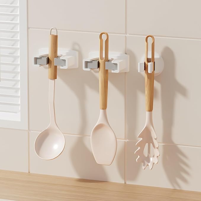 Multifunction Wall Mount Mop Clamp Water Rack Large Capacity Hangers Adjustable Clamp for Kitchens Large Capacity Clip