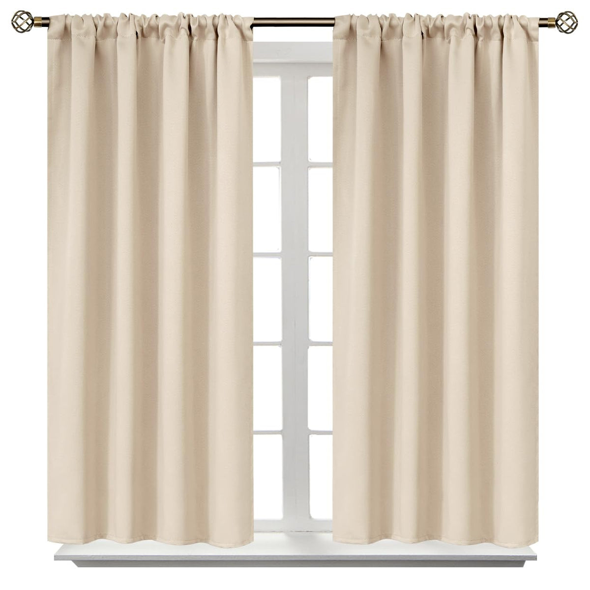 Short Blackout Curtains 40 Inch Length (2 Count)