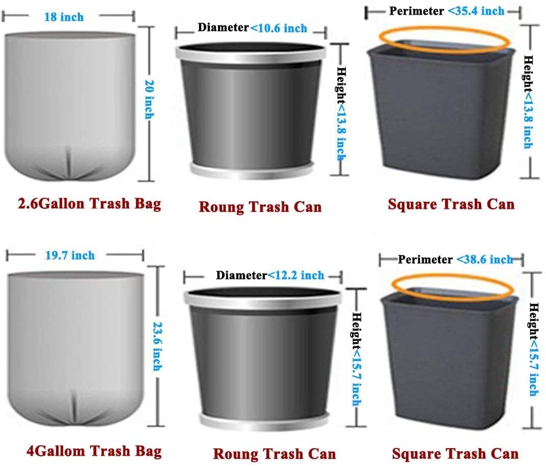 Small Trash Bags 2.6 Gallon (100 Count)