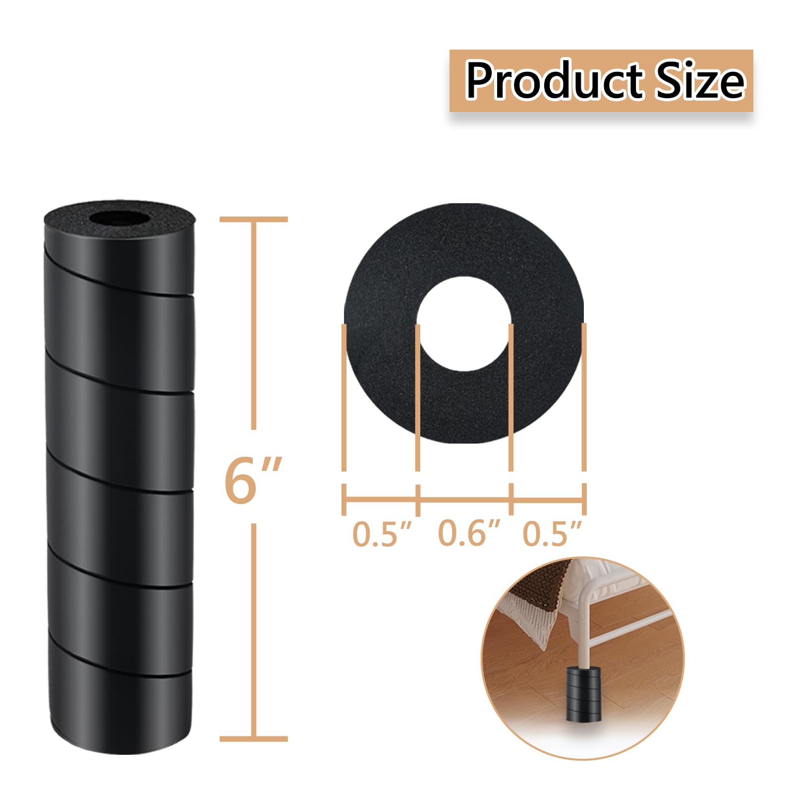 Bed Frame Toe Protectors (4 Count)