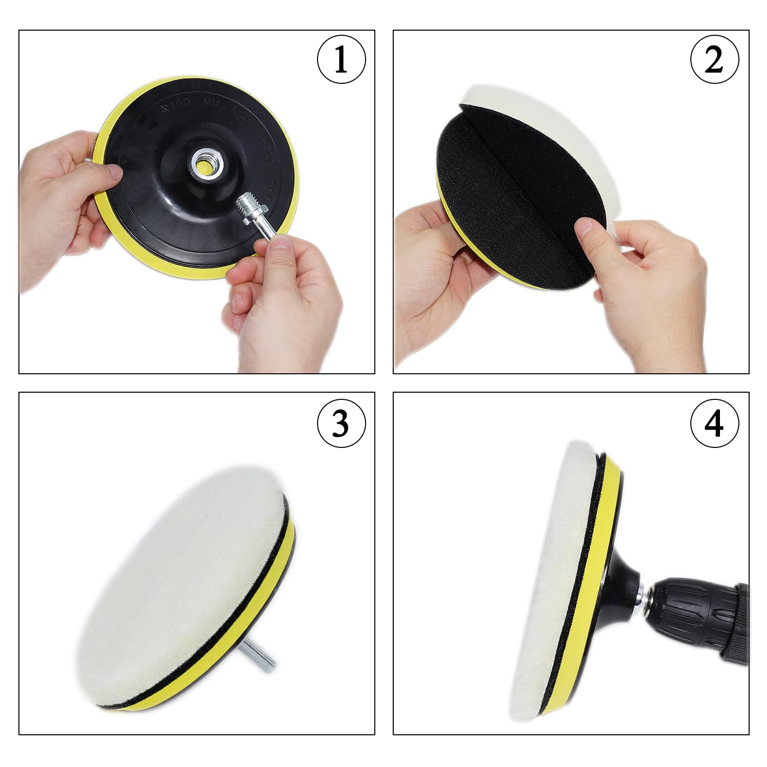Car Foam Polishing Buffing Kit (6 Count)