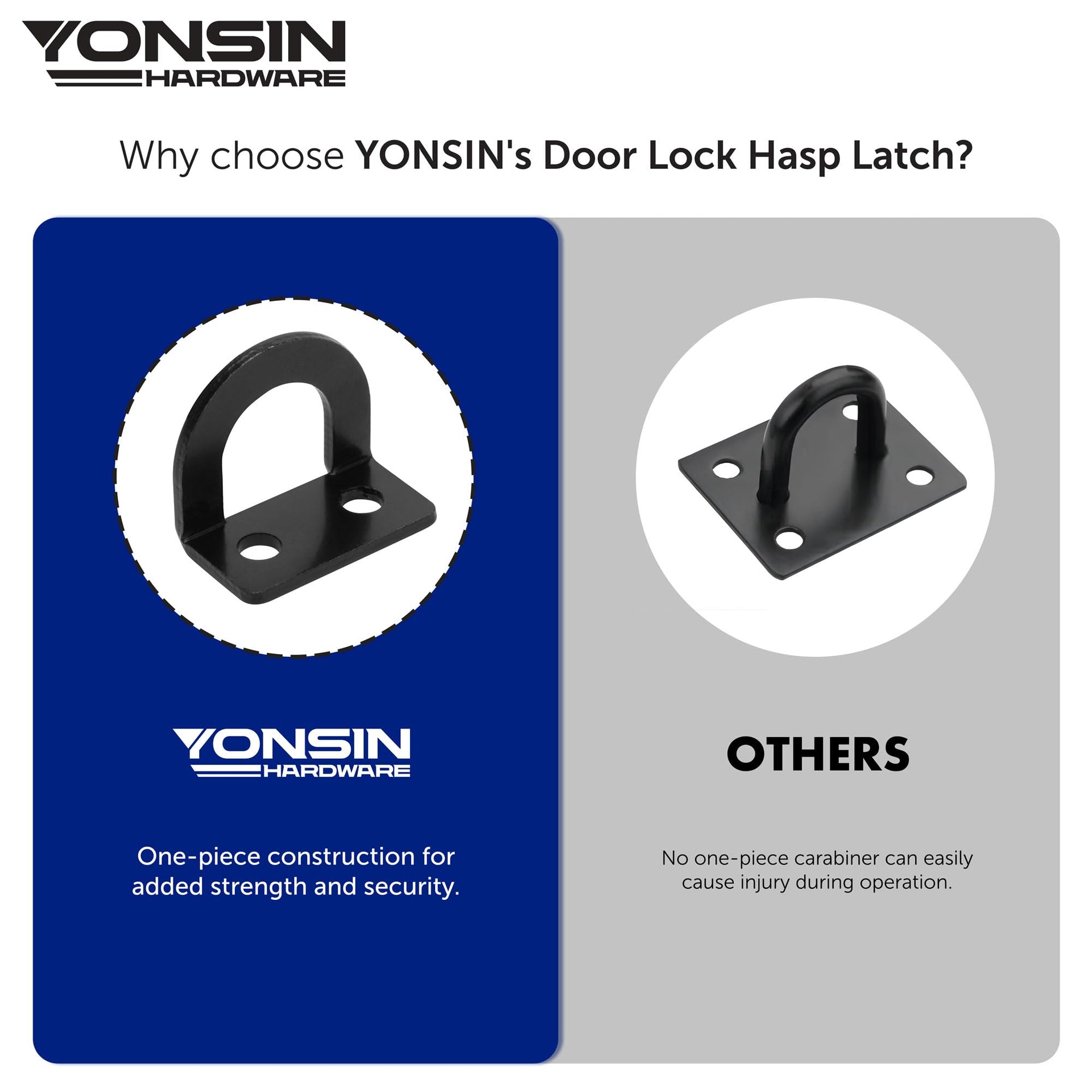 5" Door Padlock Safety Hasp Latch 2 Pcs