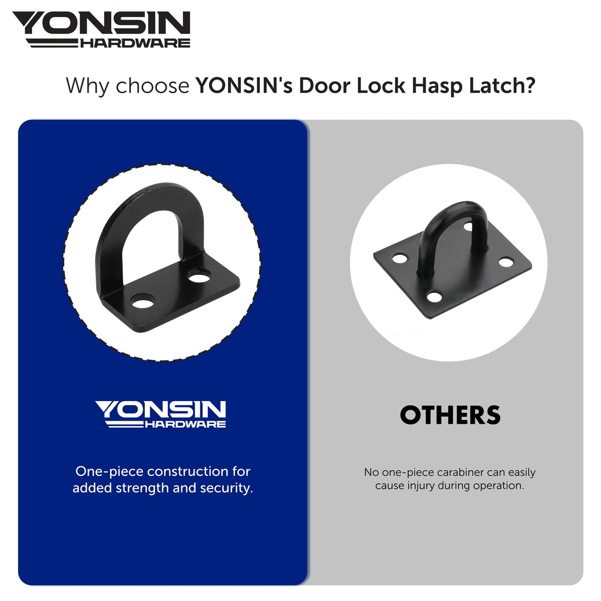 3" Door Padlock Safety Hasp Latch 2 Pcs