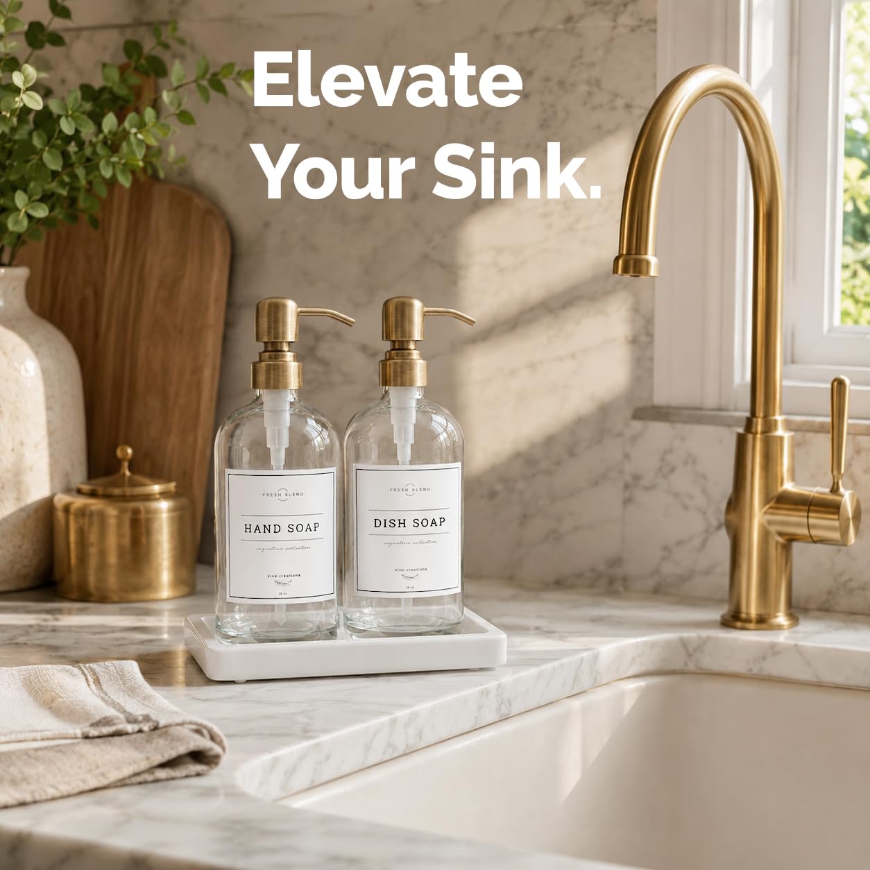 Glass Soap Dispenser (2 Count)