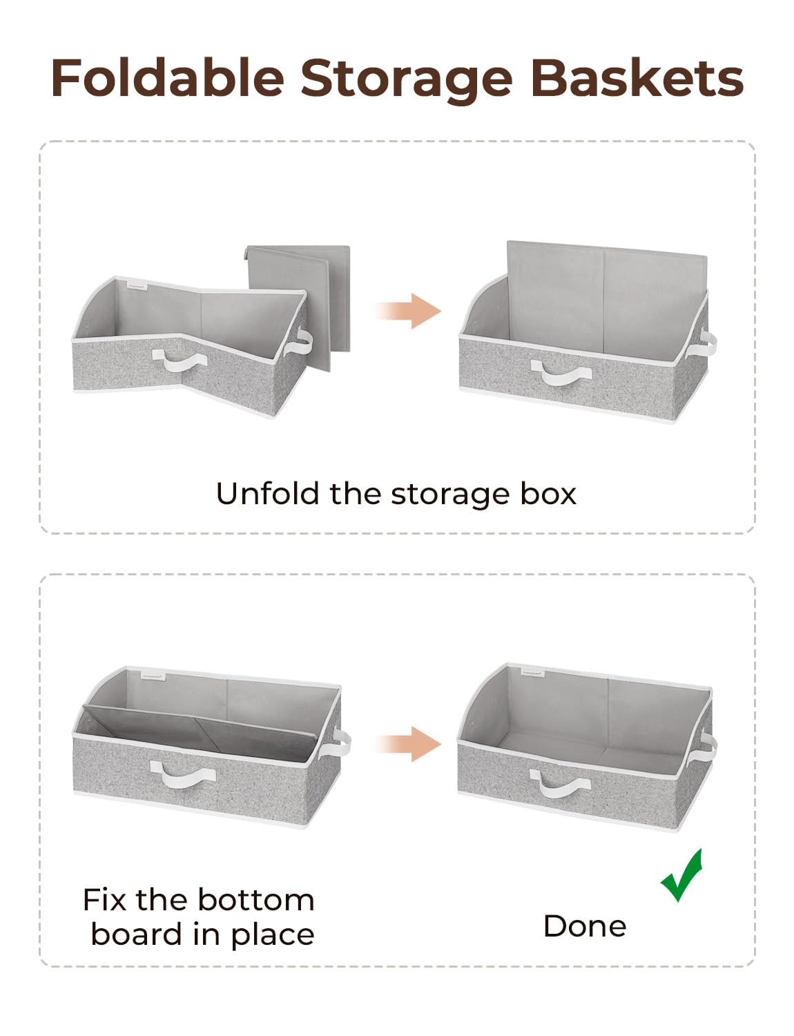 Closet Storage Bins Trapezoid (3 Count)