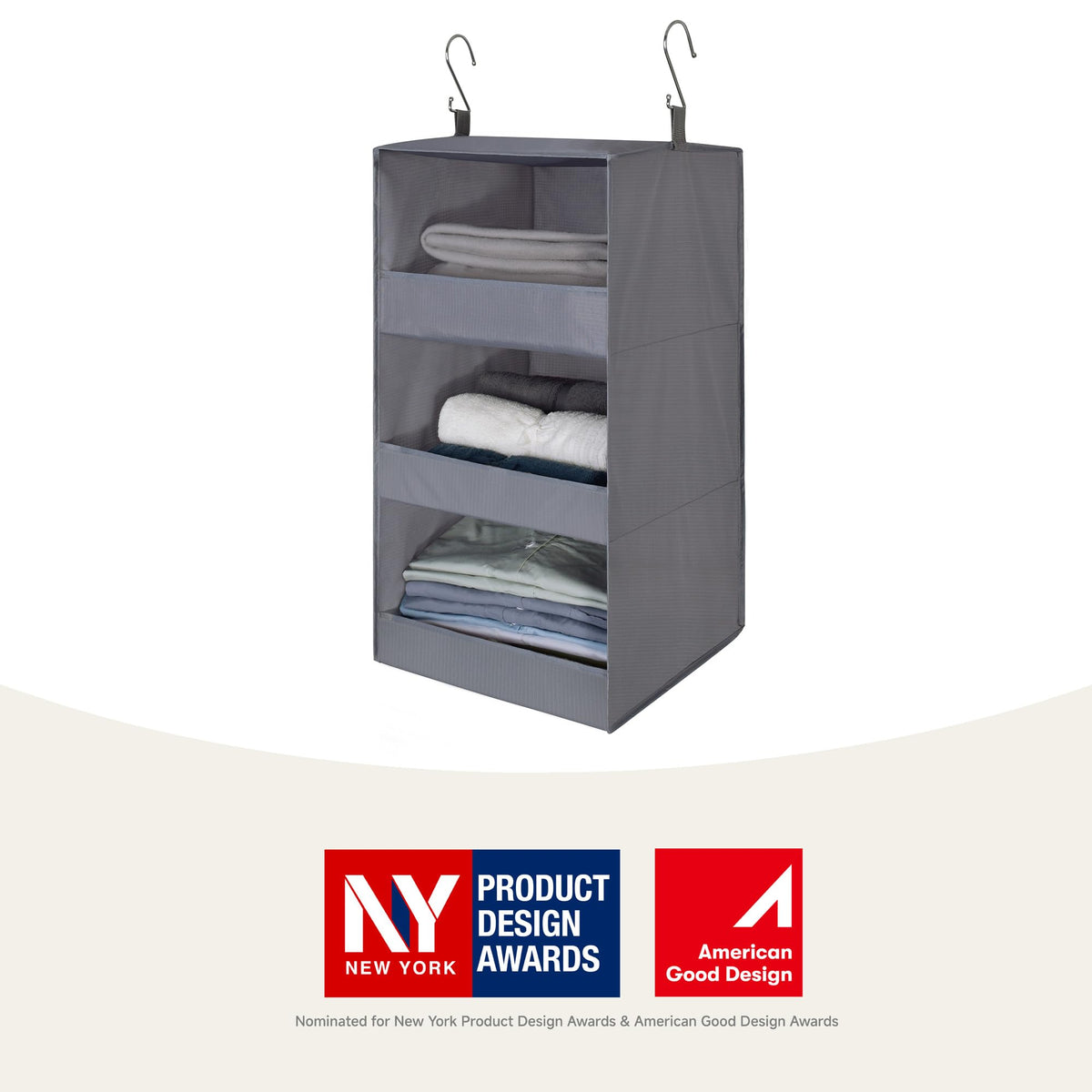 3 Shelf Hanging Closet Organizer