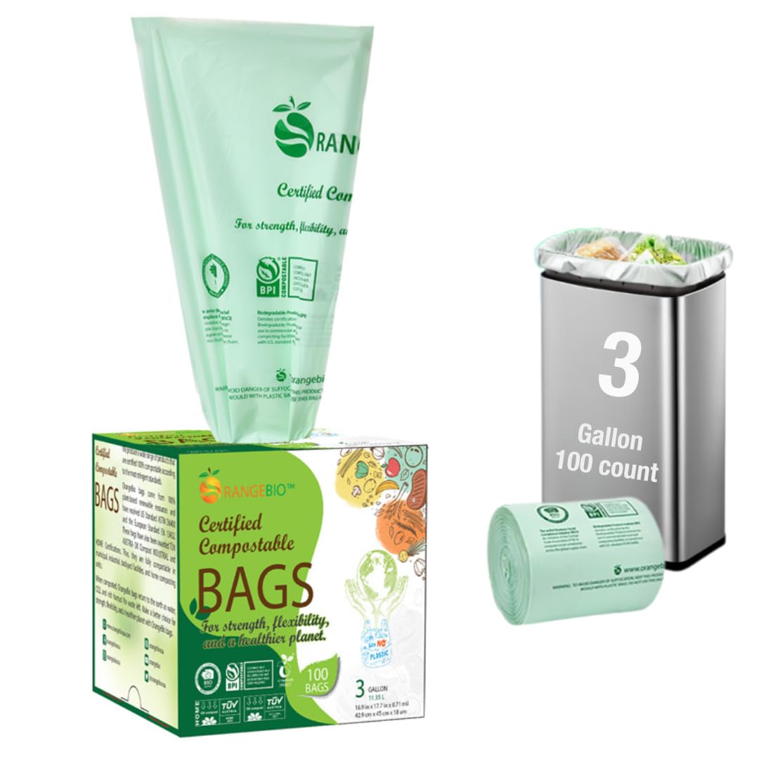 3 Gallon Compostable Trash Bags (100 Count)
