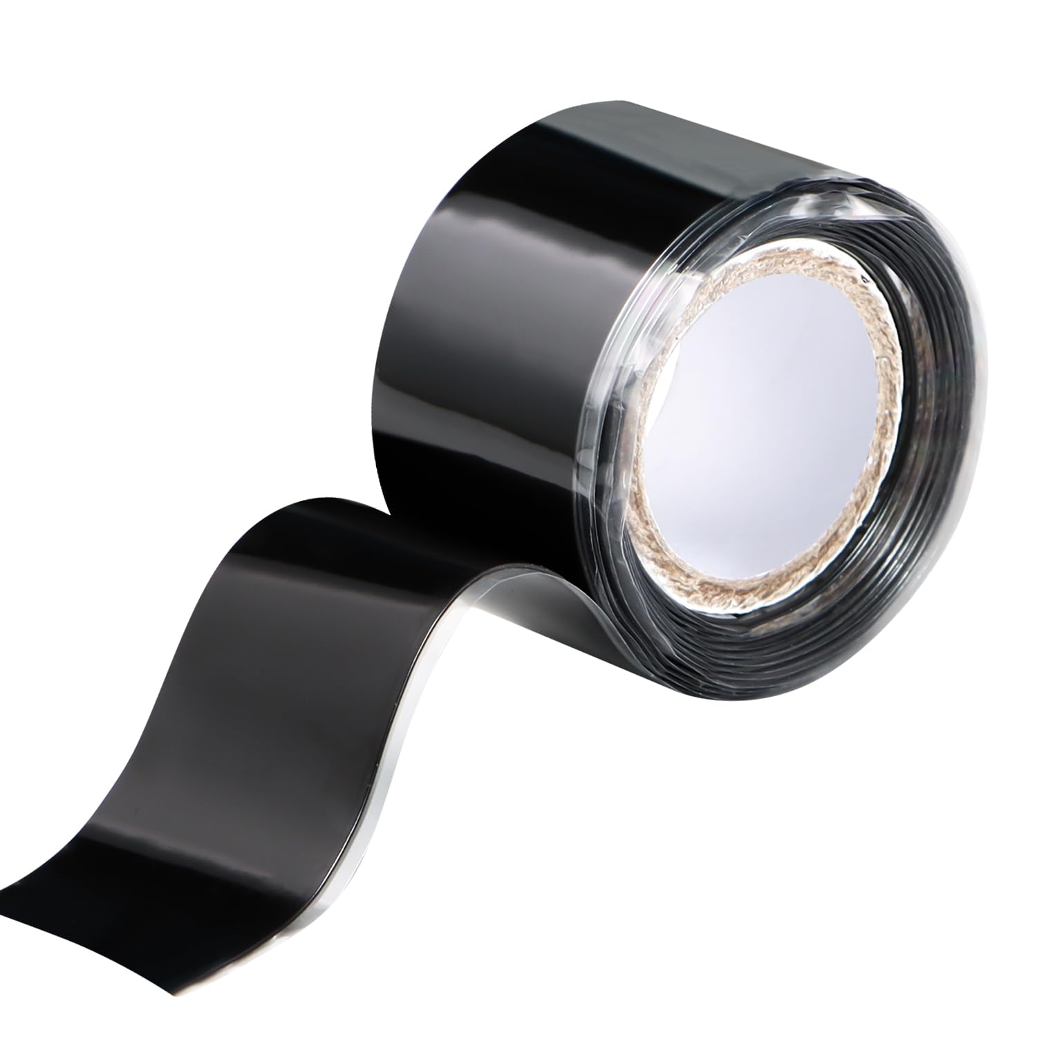 Self Fusing Silicone Tape 1 in x 5' Black Waterproof Rubber Leak Proof Sealing Silicone Rubber Self