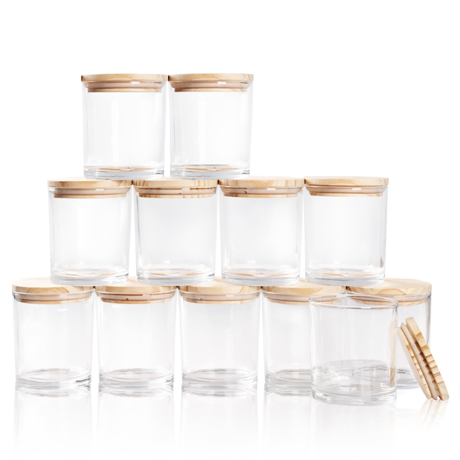Thick Candle Jars for Making Candles 12 Pcs (12 Count)
