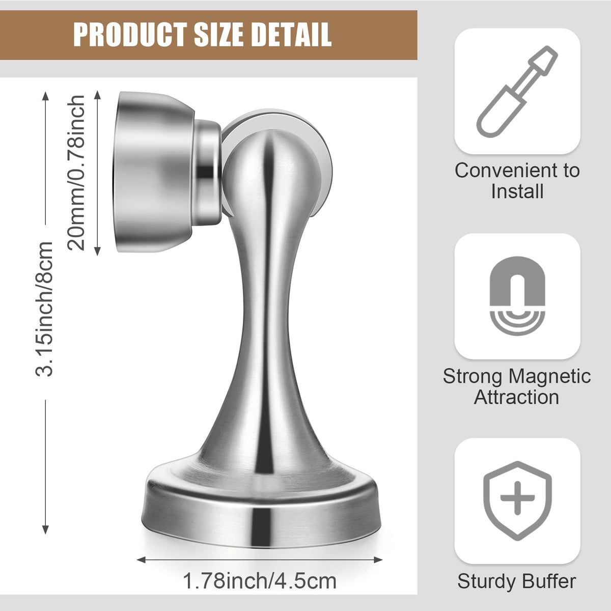 8 Pcs Magnetic Door Stopper