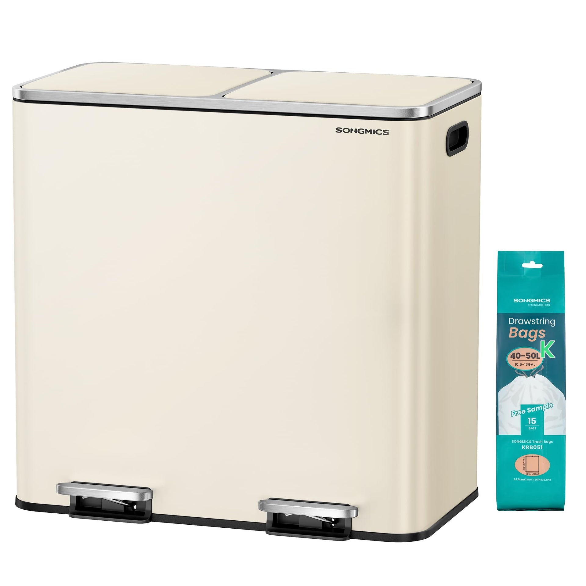 Trash Can 2 x 10.6 Gallon