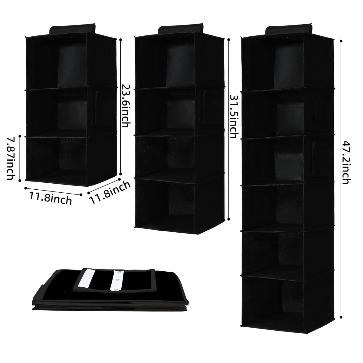 2 Packs Hanging Closet Organizer Storage (2 Count)