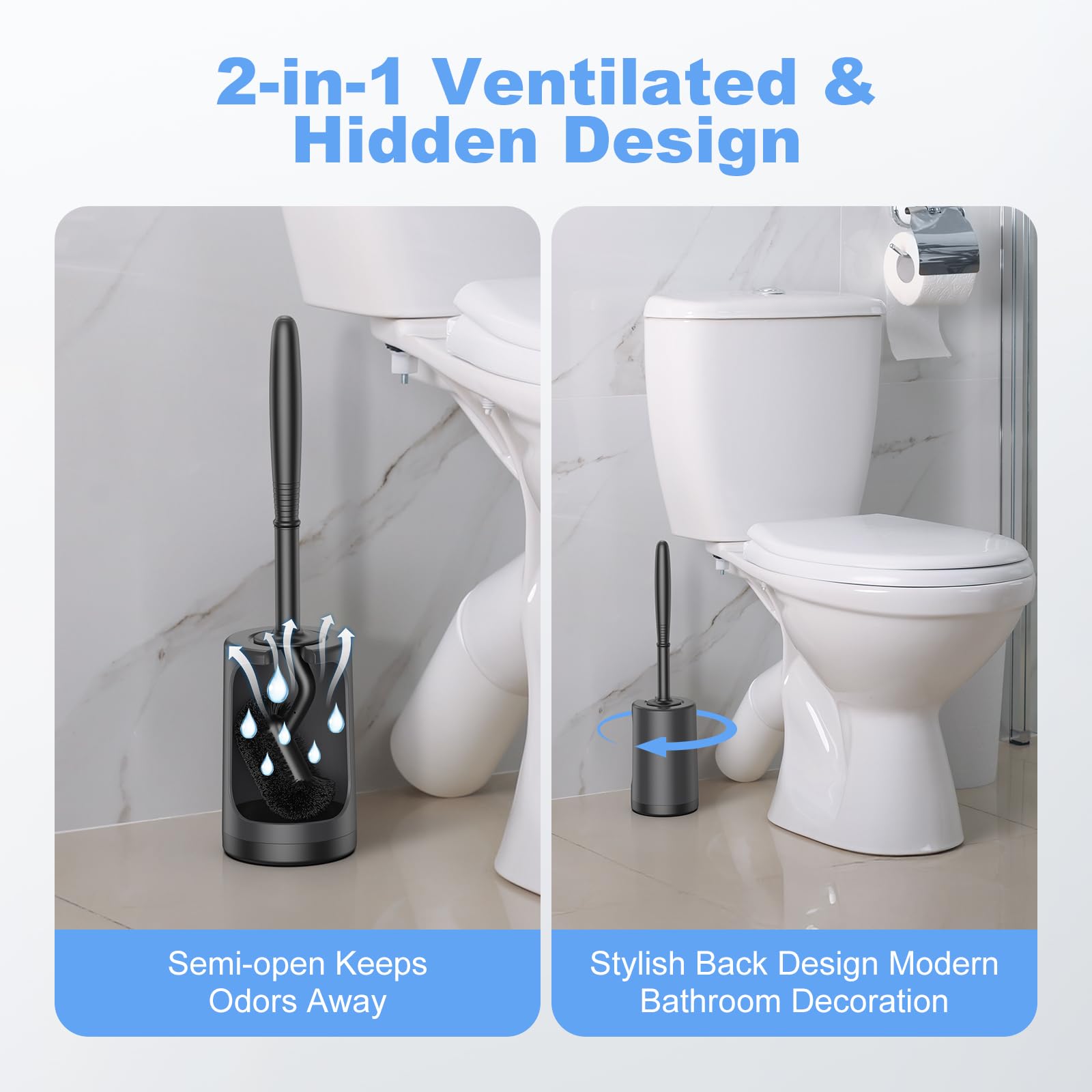 Toilet Bowl Brush Holder Set