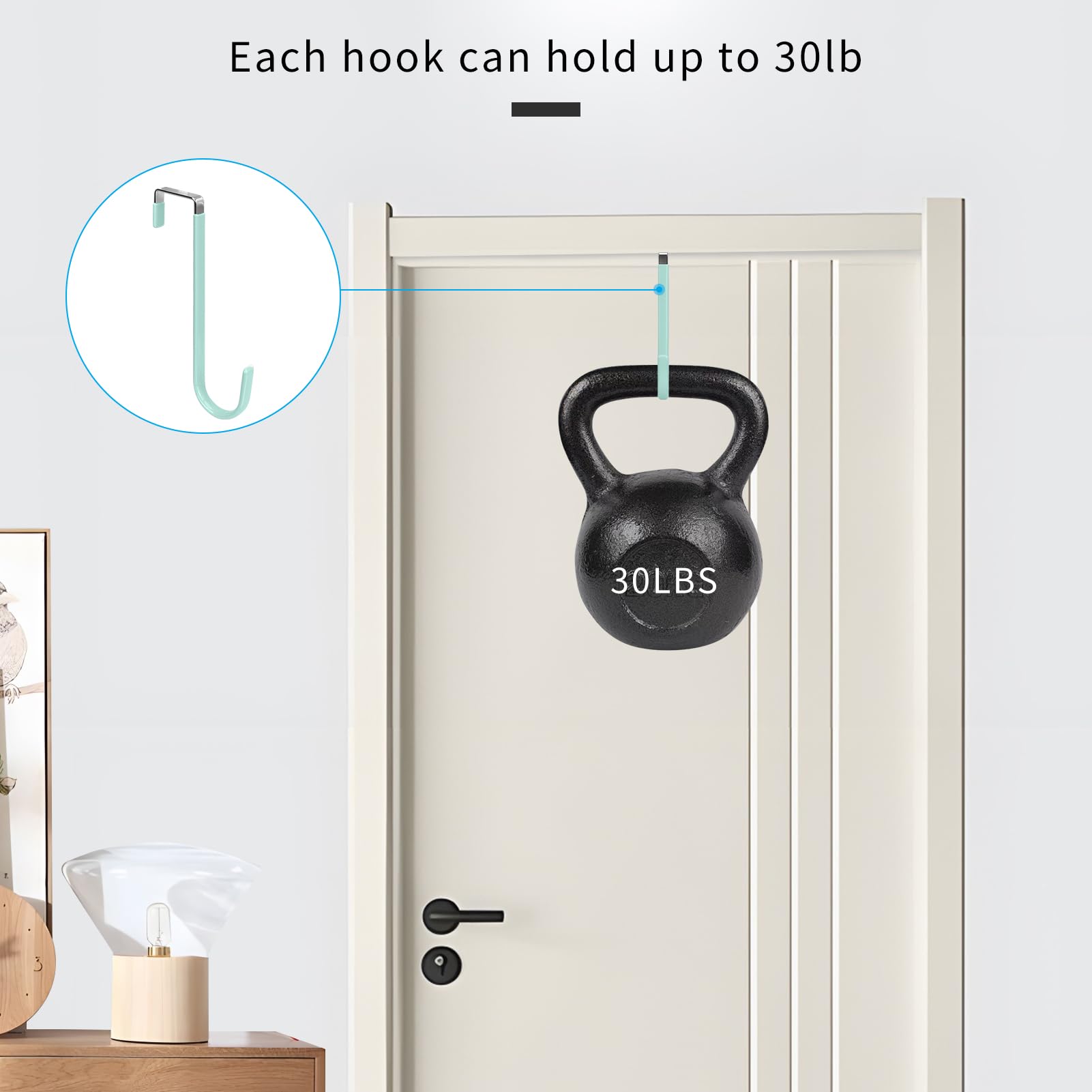 Over the Door Hooks (4 Count)