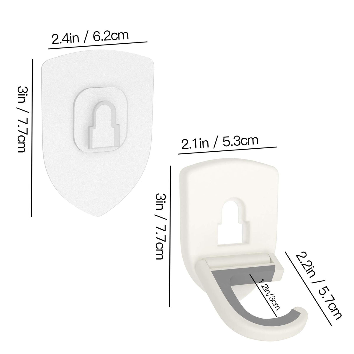 Broom Holder Wall Mount Self Adhesive (4 Count)