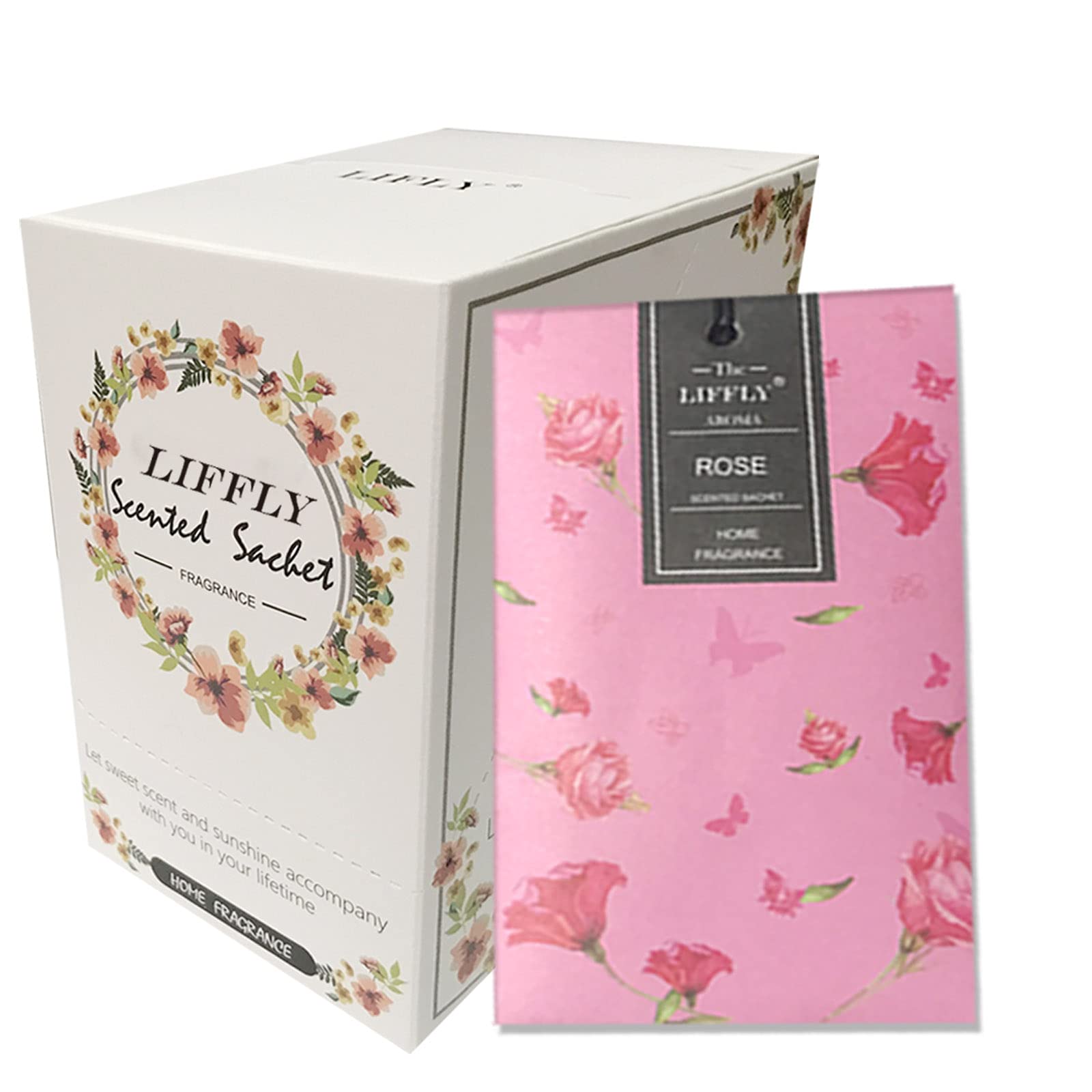 14 Packs Rose Scented Sachets Bags for Drawers and Closets Home Fragrance Gift