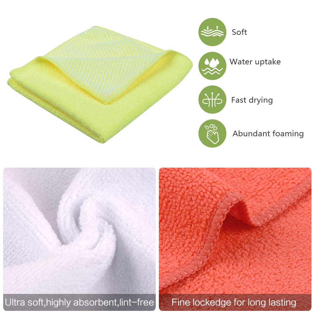 Dish Cloth for Washing Dishes Kitchen Washcloth Cleaning Cloth (5 Count)