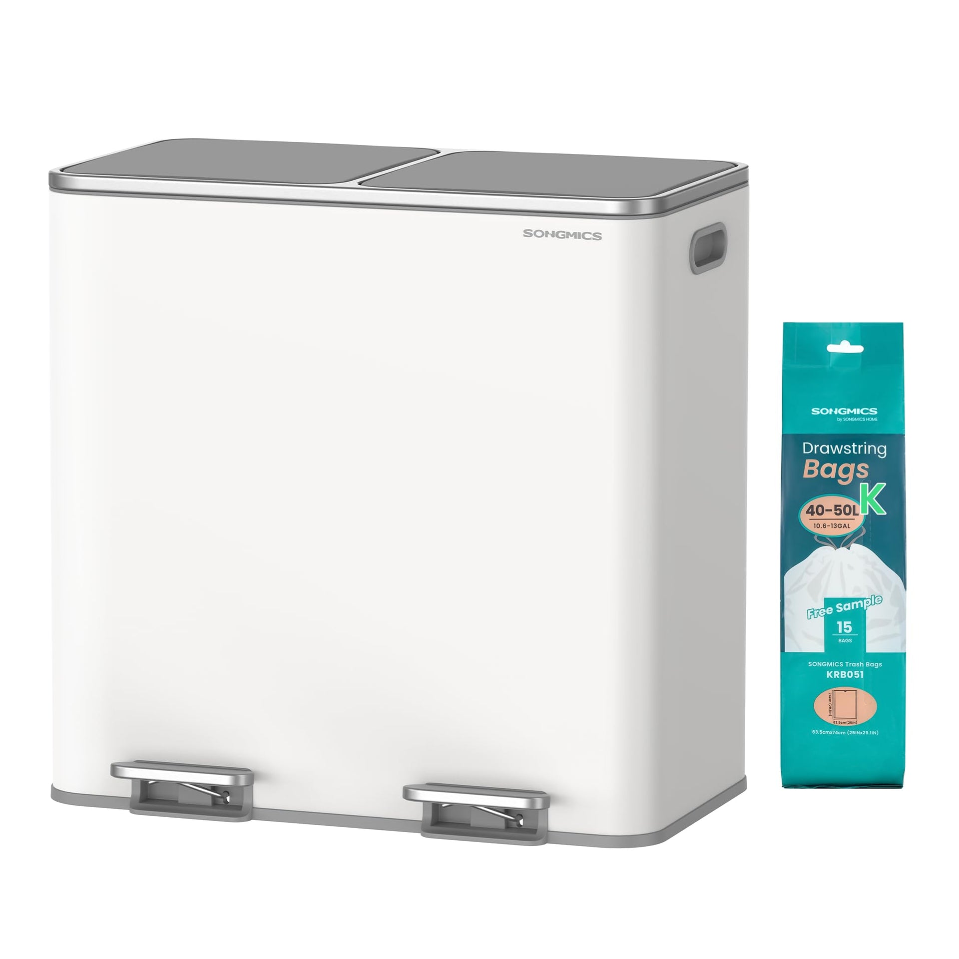 Trash Can 2 x 10.6 Gallon