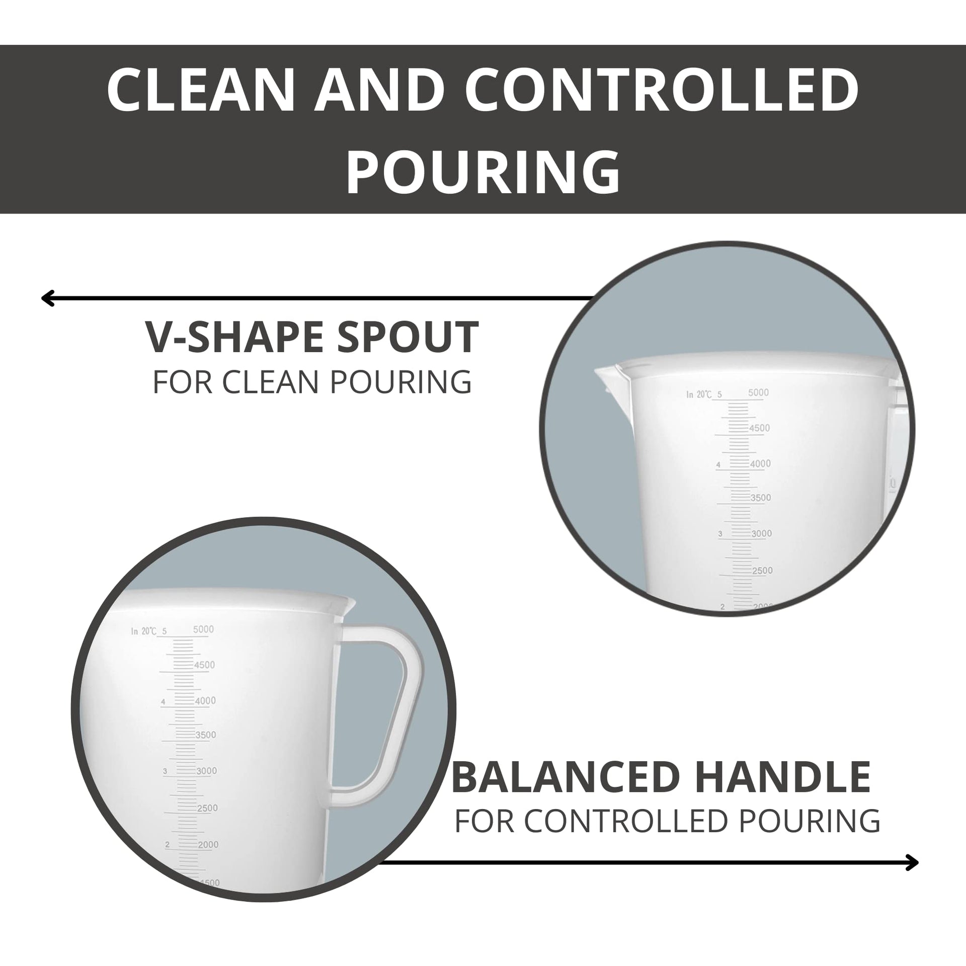 Plastic Graduated Measuring and Mixing Pitcher