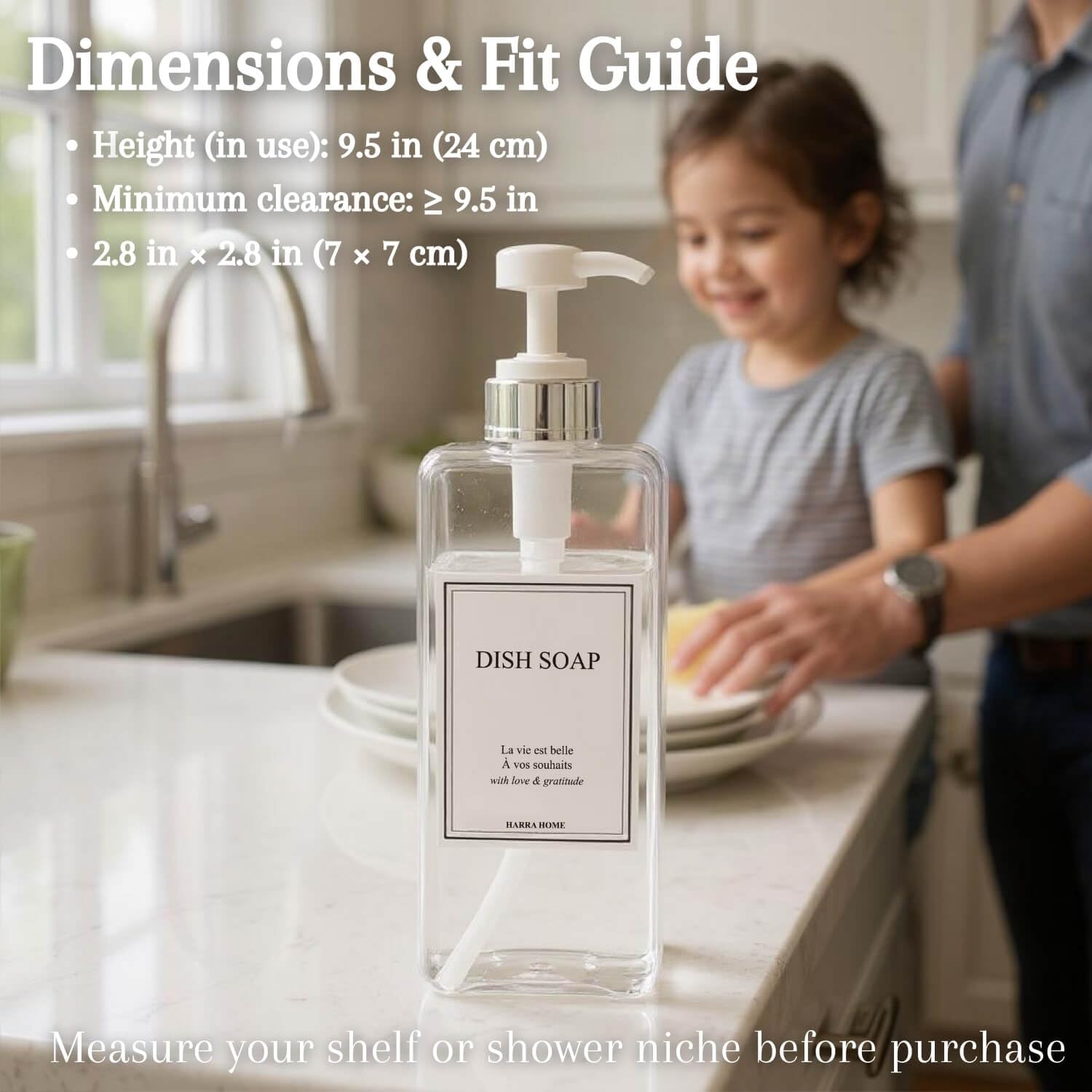 Modern Design Shampoo and Conditioner Dispenser (3 Count)