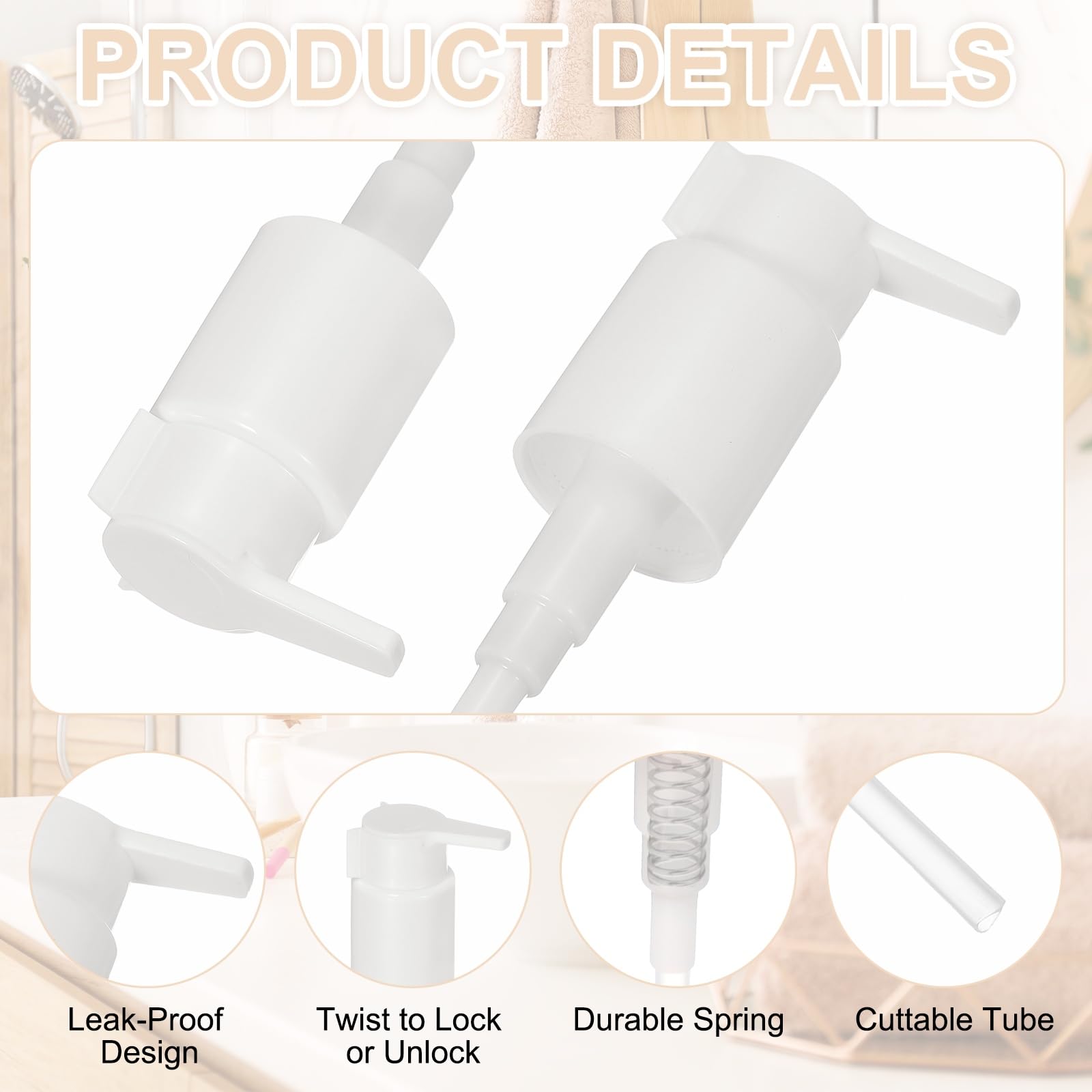 4 Pcs Soap Dispenser Pump Heads
