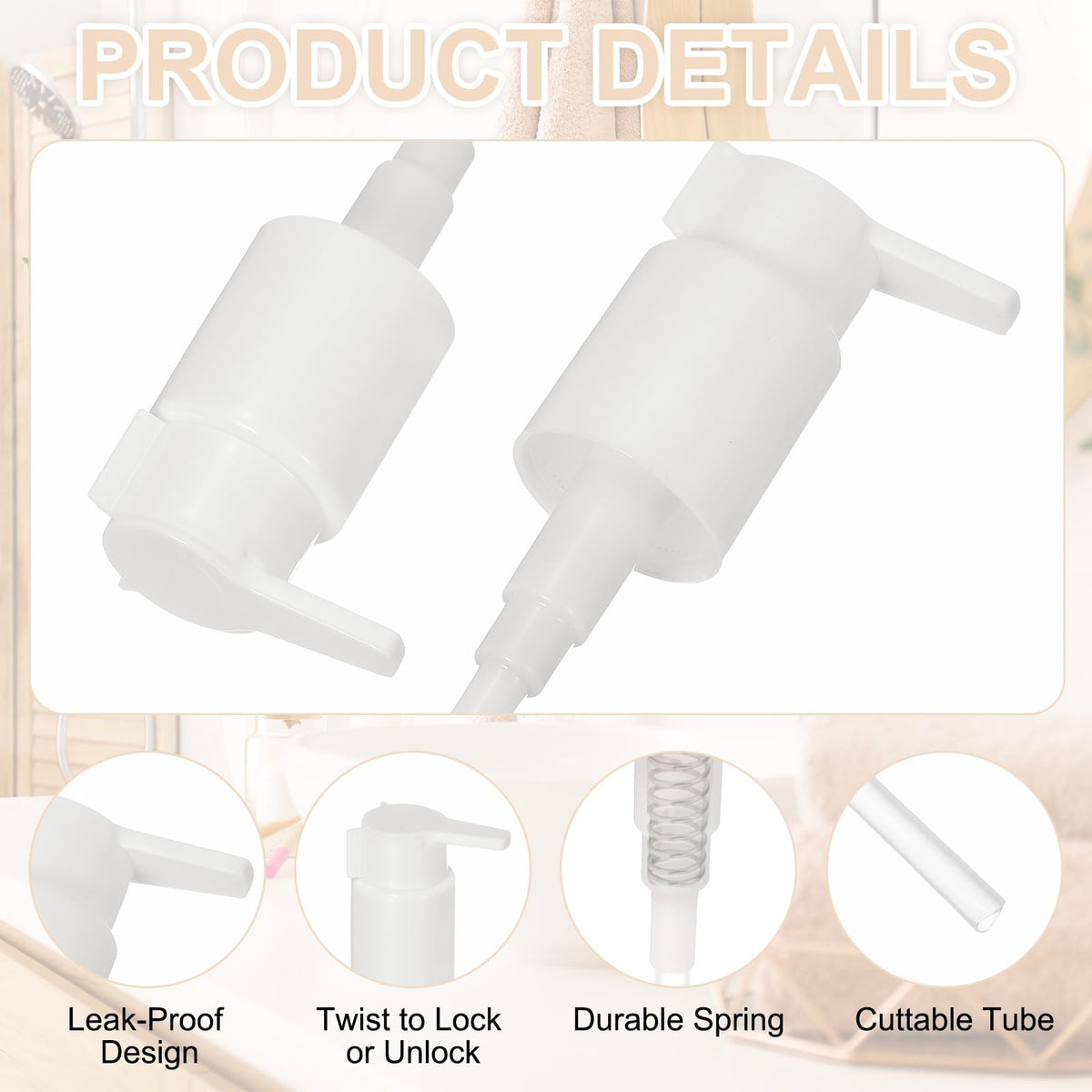 2 Pcs Soap Dispenser Pump Heads (2 Count)