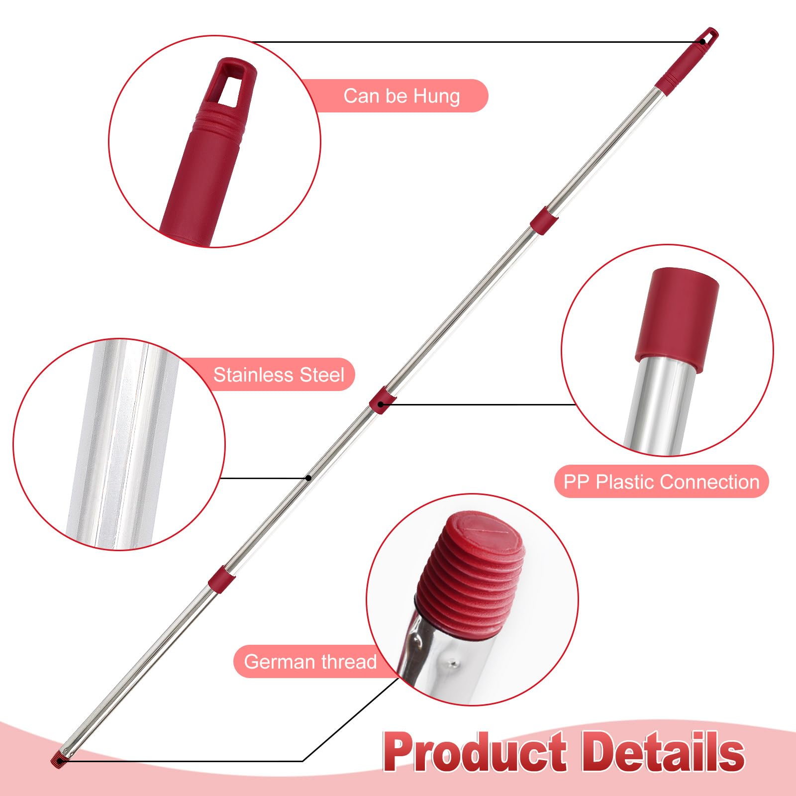 Mop Handle for Ocedar (4 Count)