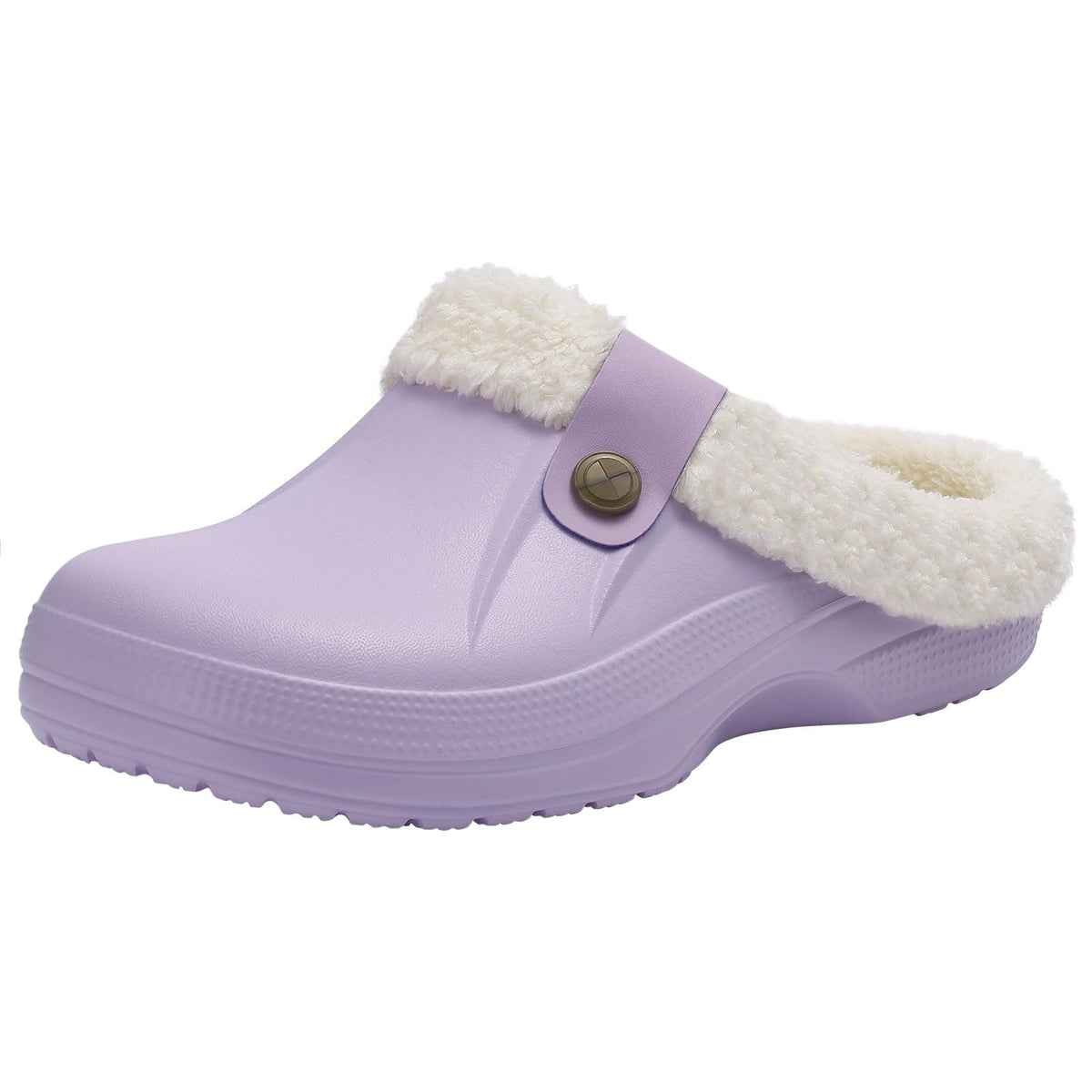 Fur Lined Clogs for Women & Men Fuzzy Slippers with Memory Foam
