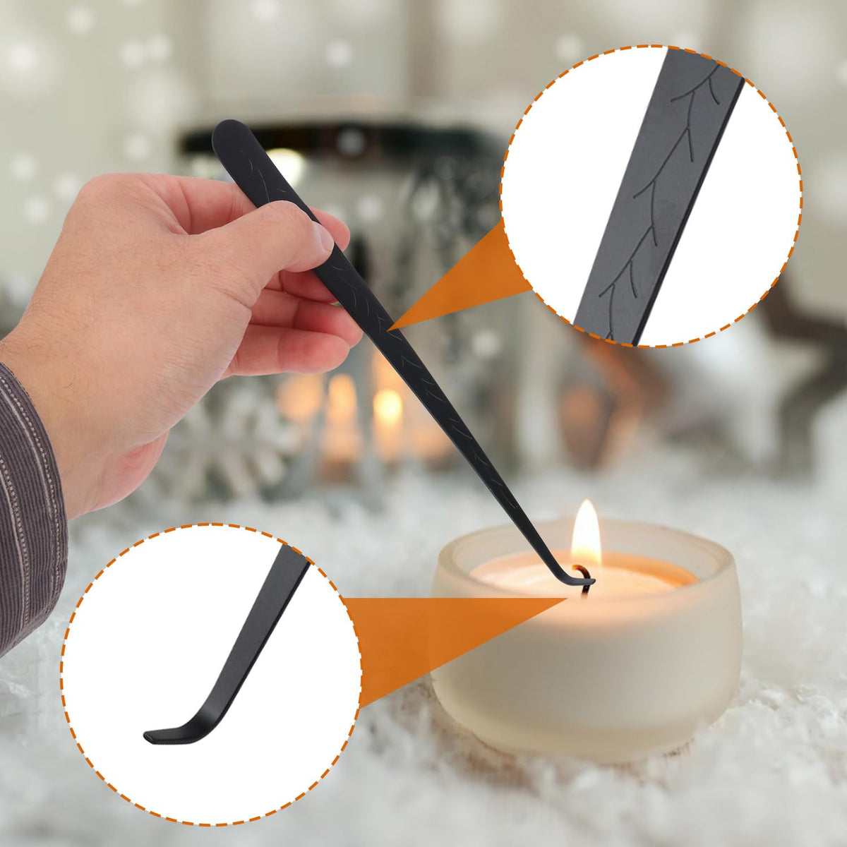 4 in 1 Candle Accessory Set with Storage Tray Plate (8 Count)