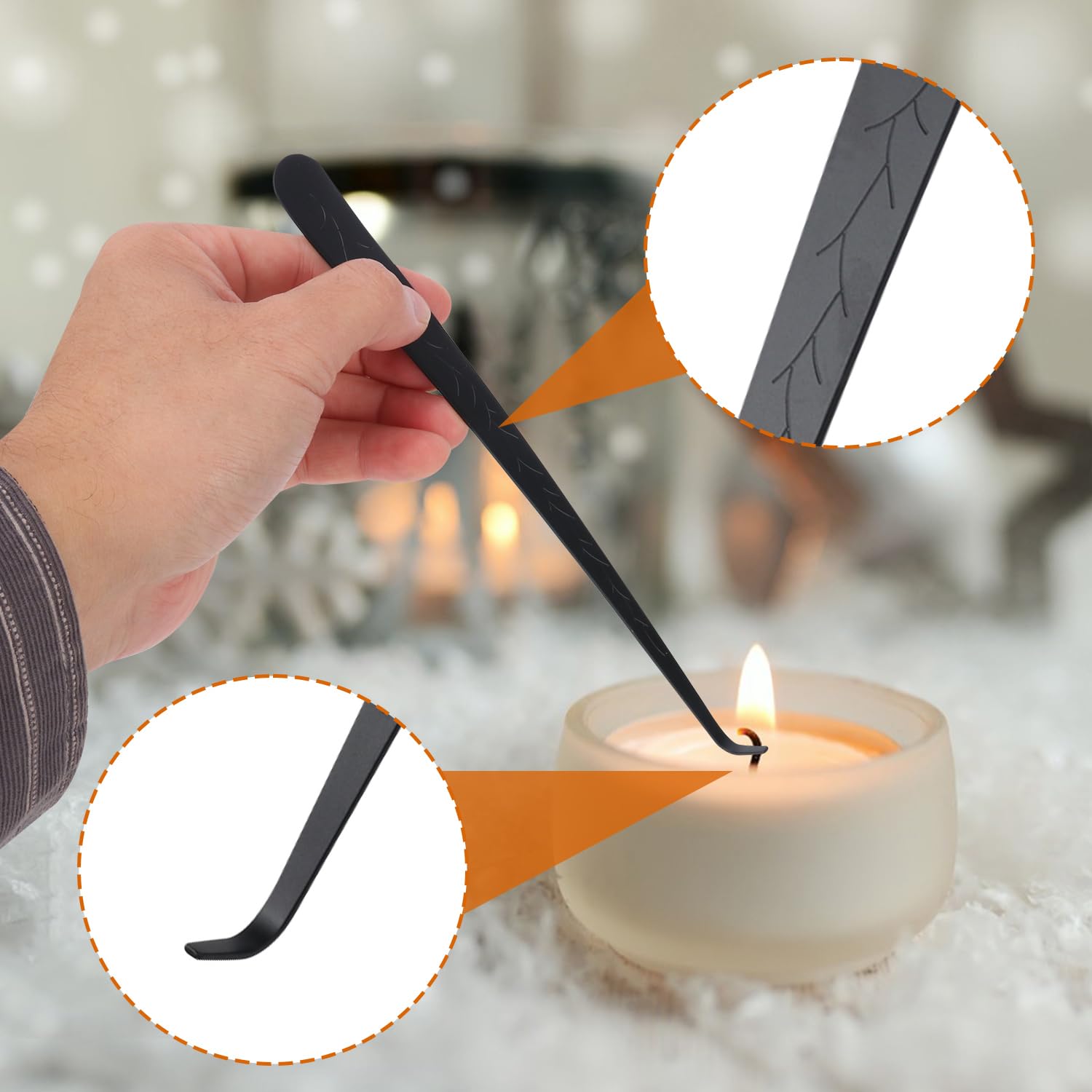 4 in 1 Candle Accessory Set with Storage Tray Plate (8 Count)