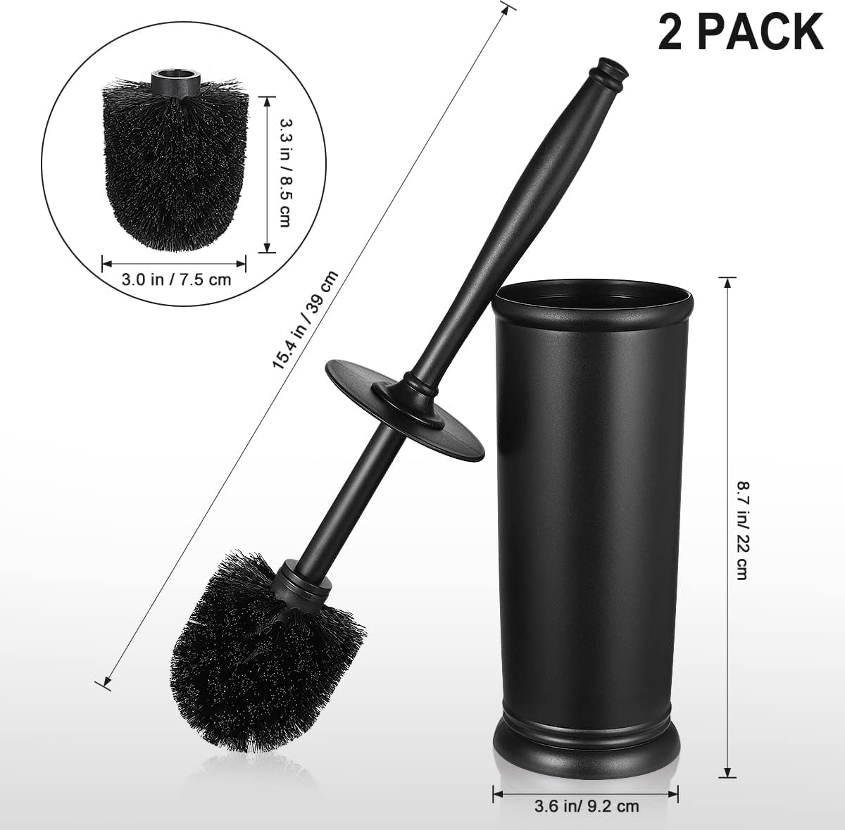 Toilet Bowl Brush Holder Set (3 Count)