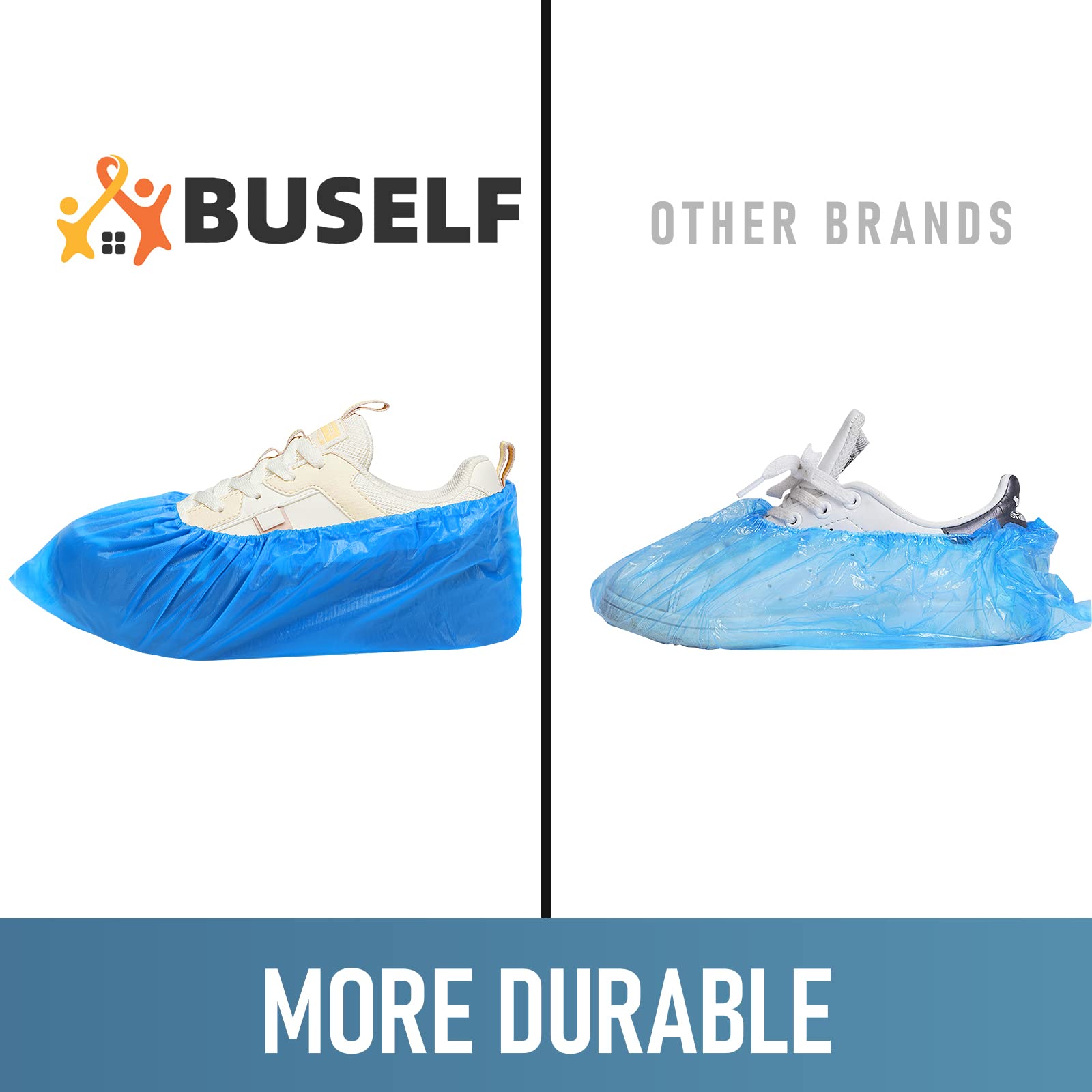 Shoe Covers Disposable Non Slip for Indoors Pack of 200 (200 Count)