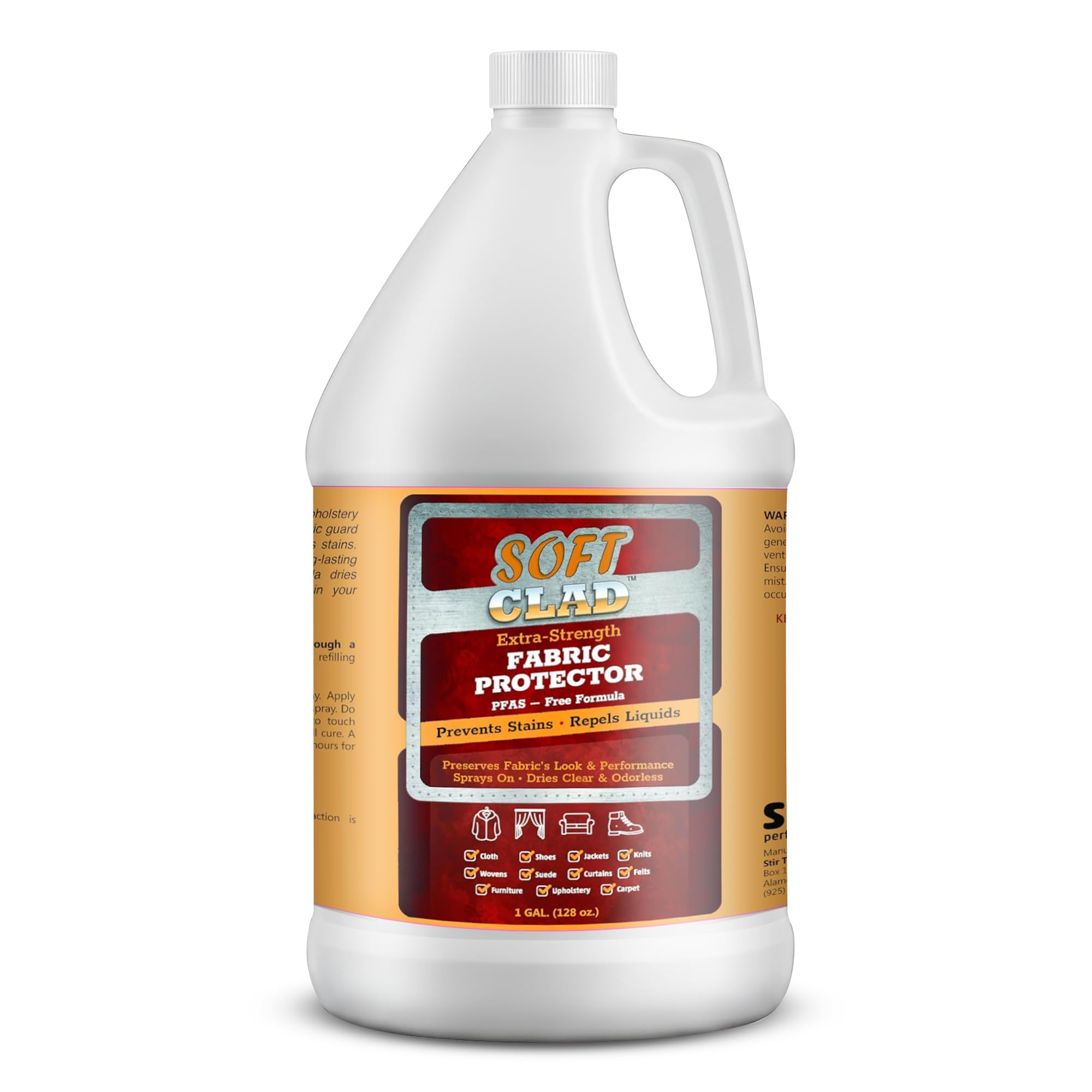 Extra Strength Fabric Protector Spray Prevents Stains and Repels Liquids. SoftClad Guards Furniture (128 Fl Oz)
