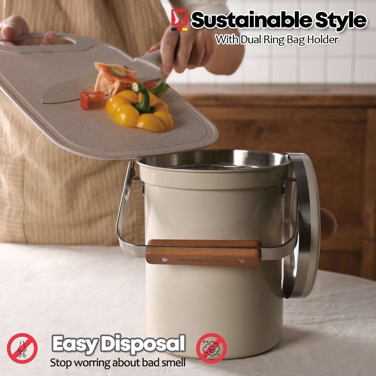 Kitchen Countertop Compost Bin 101ounces