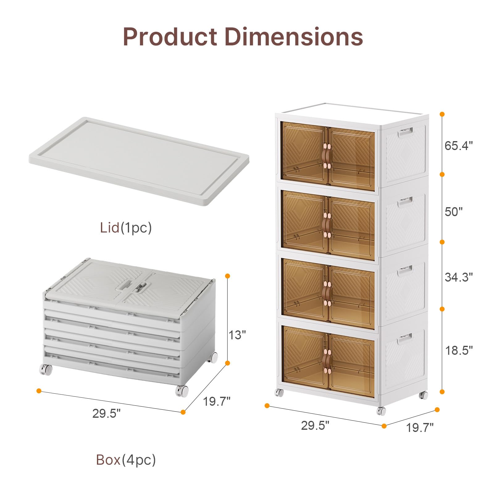 720QT Stackable Storage Bins with Lids (4 Count)