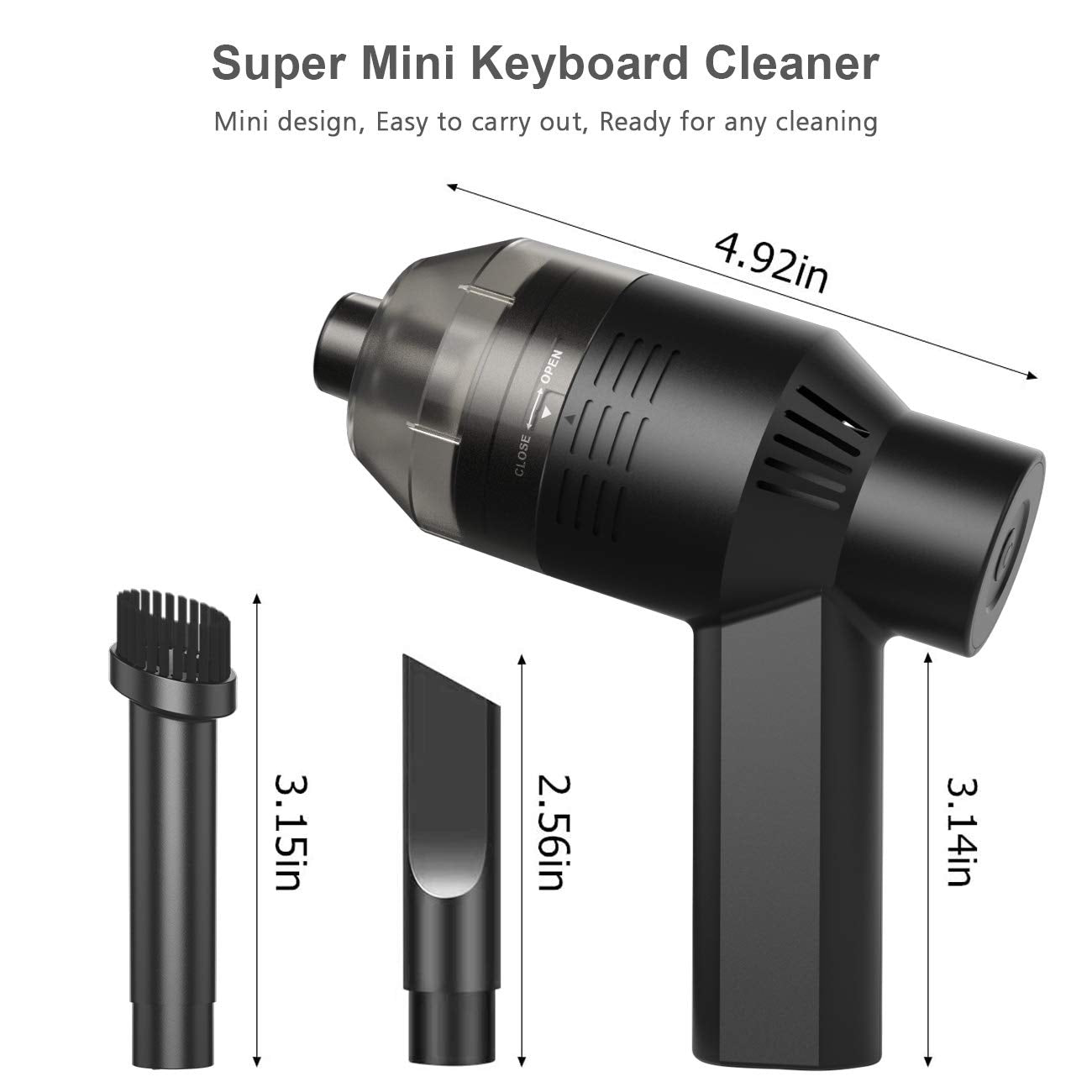 Upgrade] Mini Vacuum Cordless Vacuum Keyboard Cleaner Rechargeable