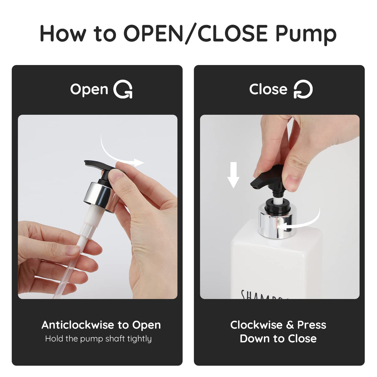 Square Soap Dispenser Refillable (3 Count)
