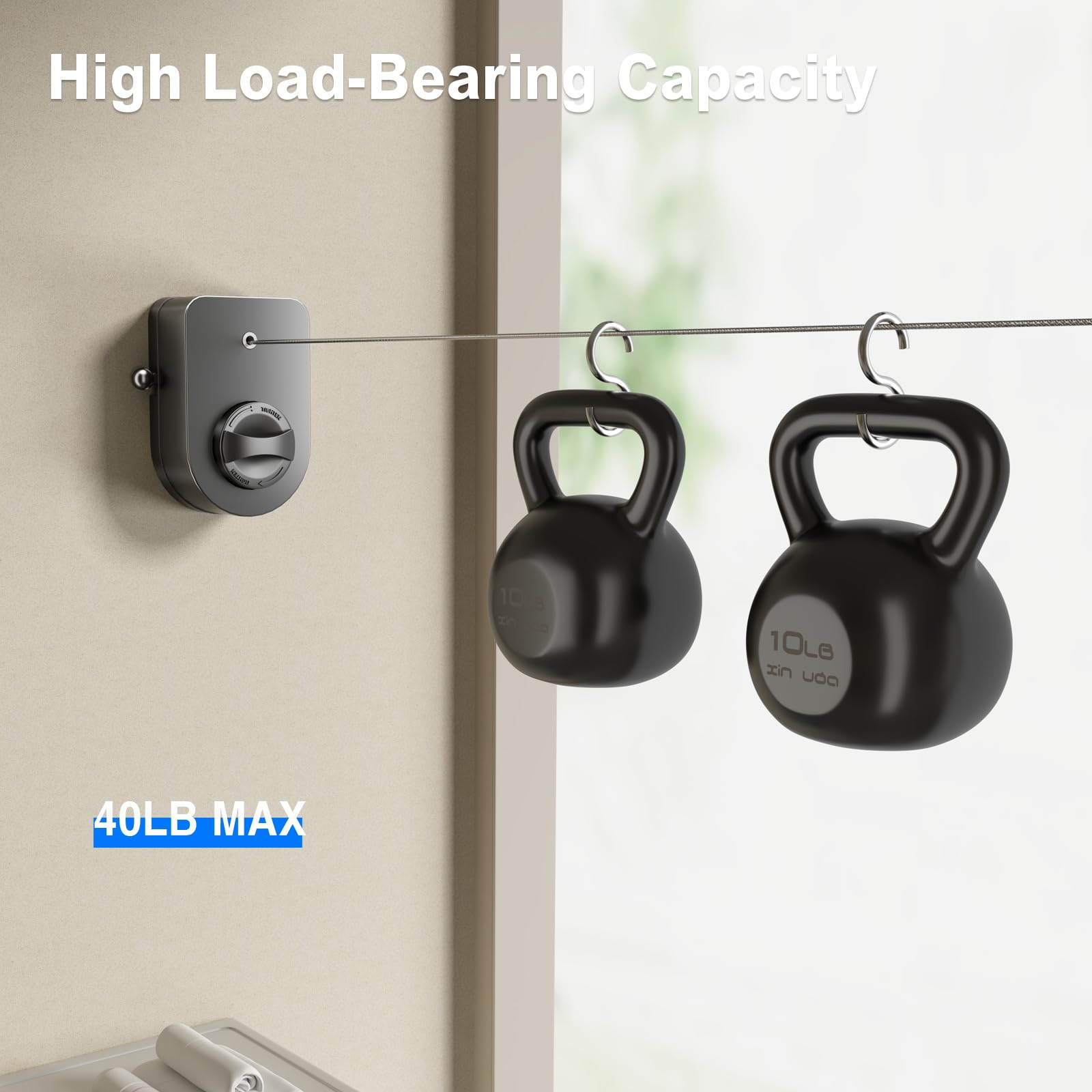 Retractable Clothesline Indoor (13.8 Foot)