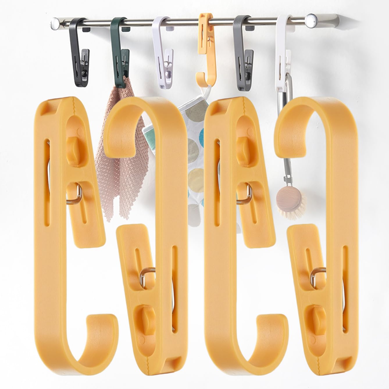 4Pcs Laundry Hooks Clips Hanger (4 Count)