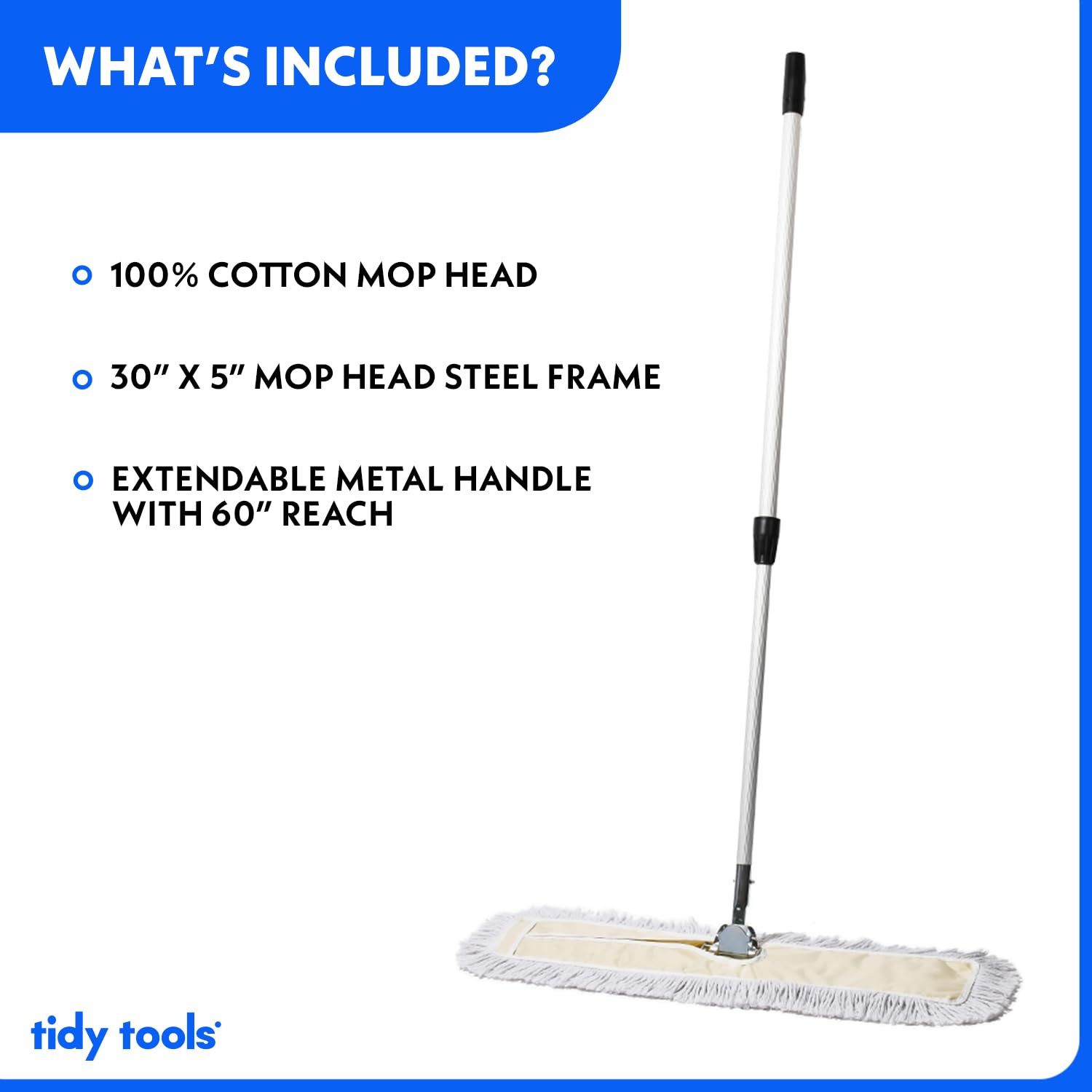 30 Inch Commercial Cotton Dust Mop & Floor Sweeper