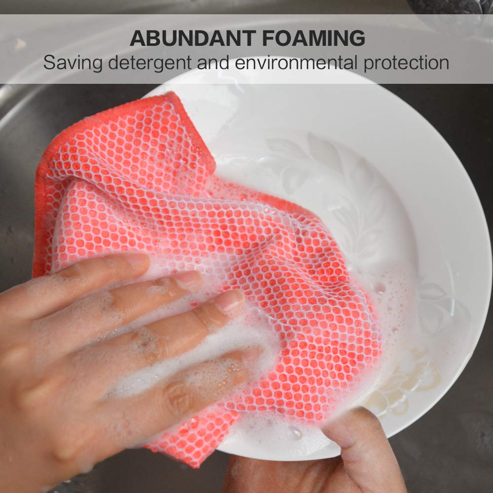 Dish Cloth for Washing Dishes Kitchen Washcloth Cleaning Cloth (5 Count)