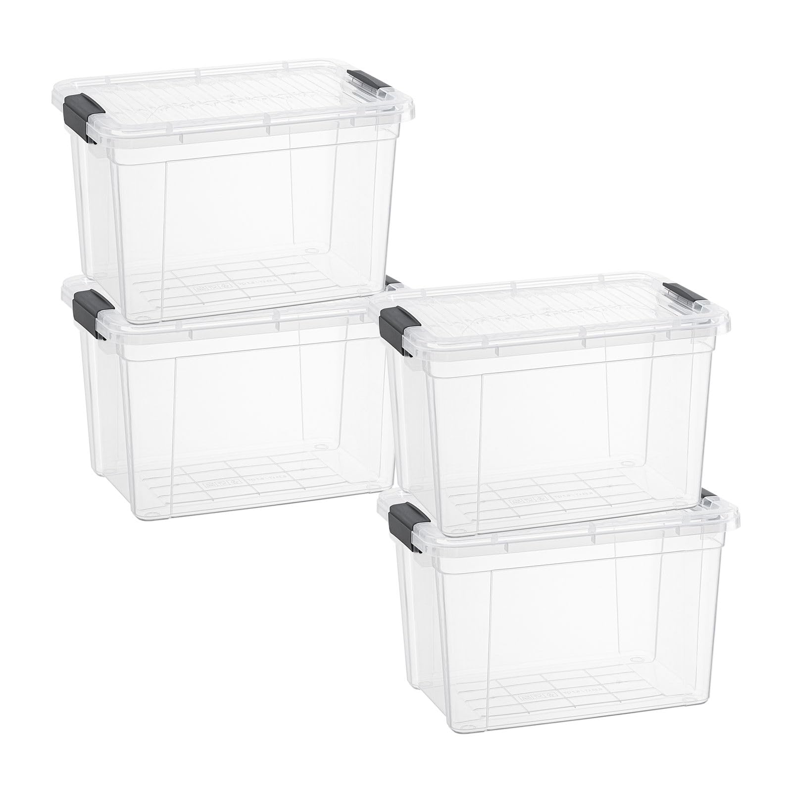 Small Storage Bins with Lids (4 Count)
